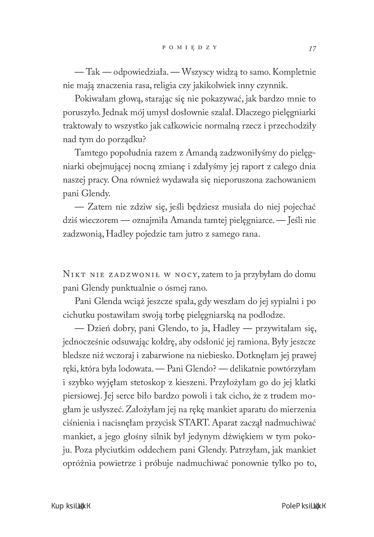 Fragment „Pomiędzy. Niezapomniane spotkania u kresu życia” — strona 19 z 24