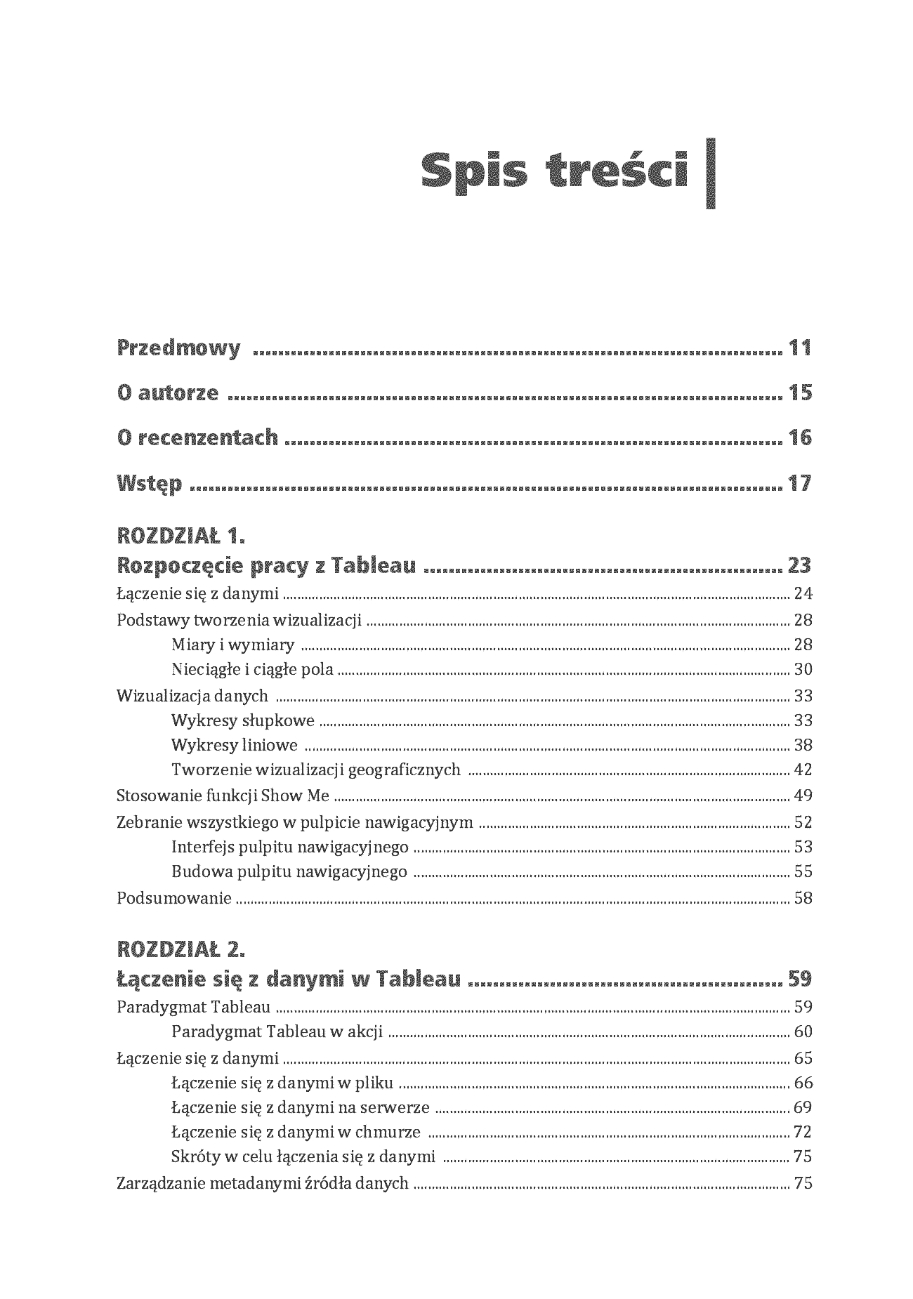 Fragment „Poznaj Tableau 2022. Wizualizacja danych, interaktywna analiza danych i umiejętność data storytellingu. Wydanie V” — strona 3 z 30