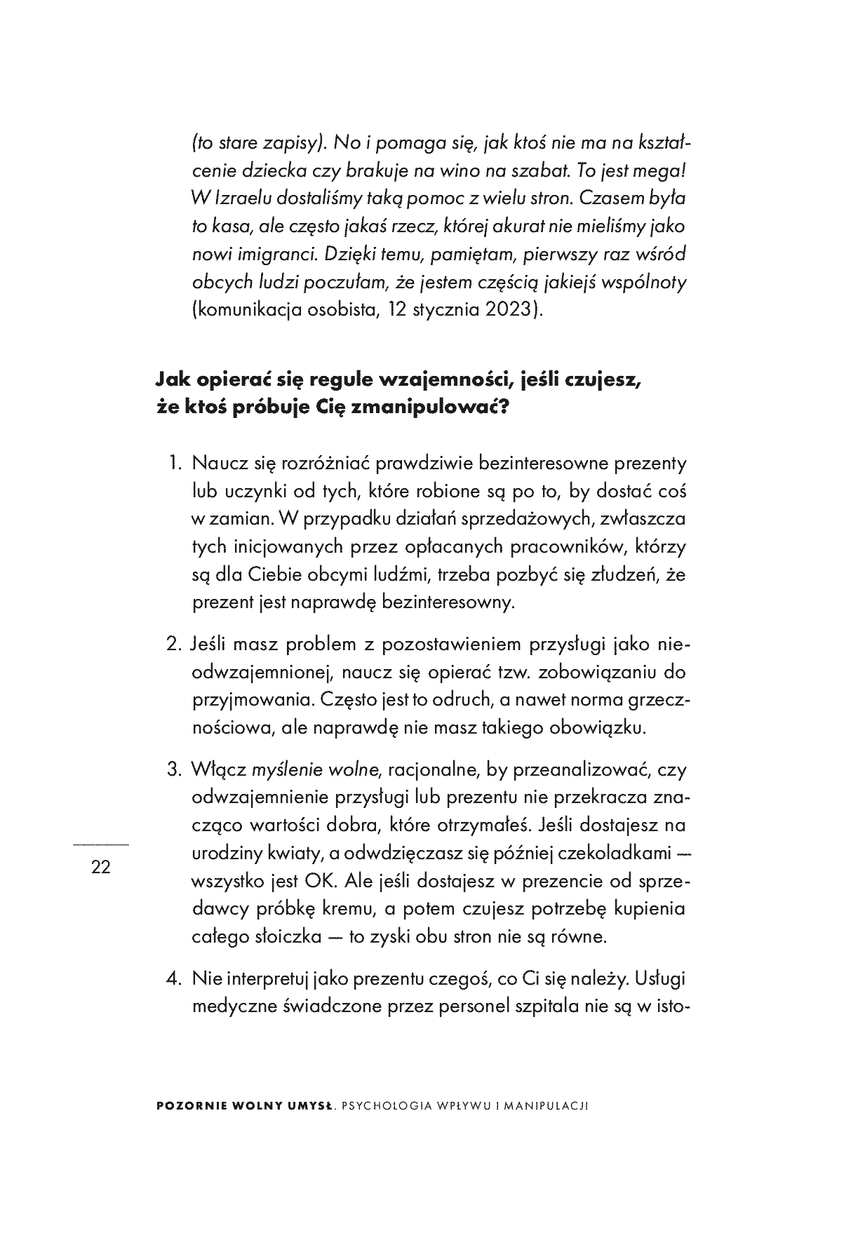 Fragment „Pozornie wolny umysł. Psychologia wpływu i manipulacji. Wydanie drugie rozszerzone” — strona 22 z 30