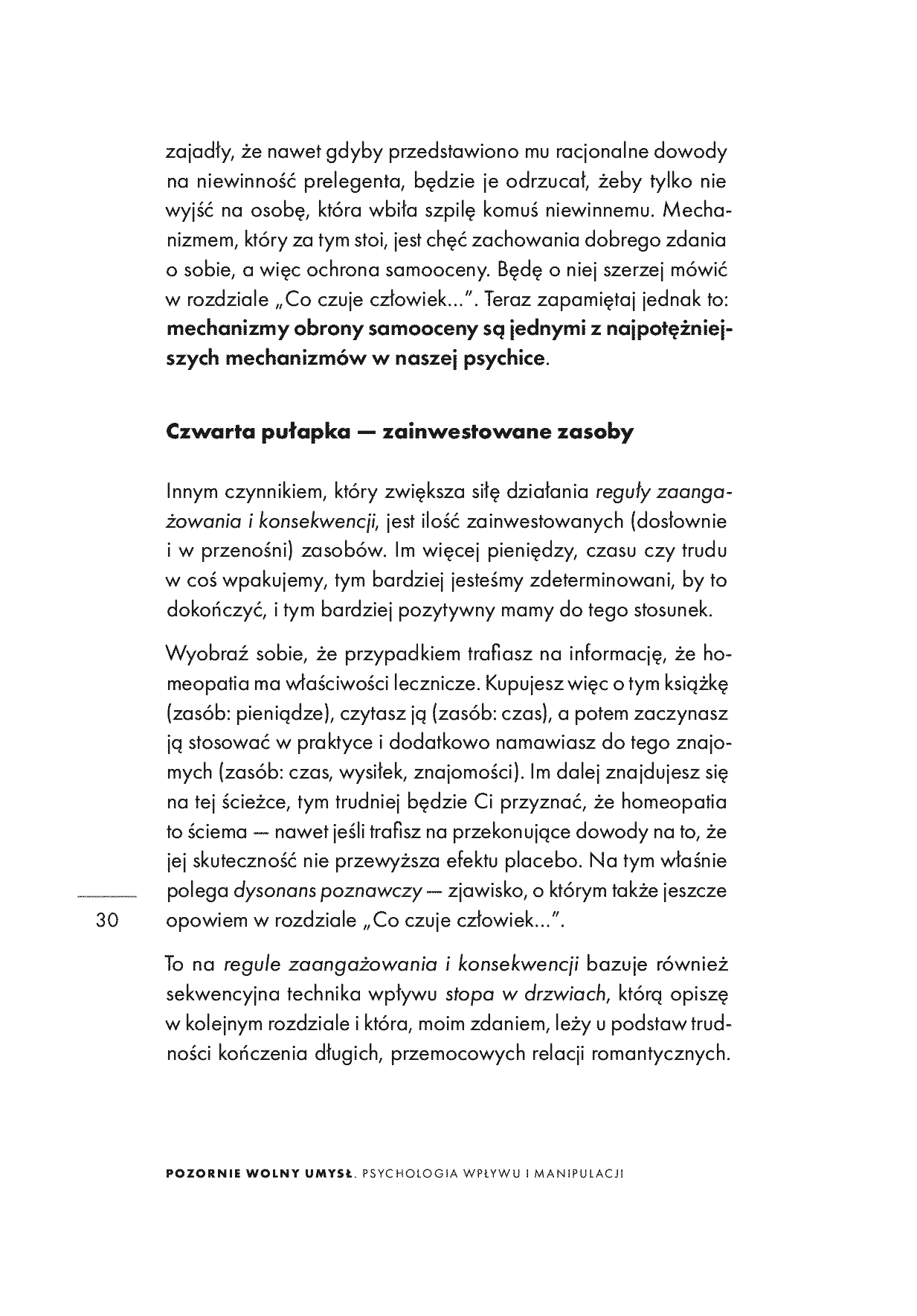 Fragment „Pozornie wolny umysł. Psychologia wpływu i manipulacji. Wydanie drugie rozszerzone” — strona 30 z 30