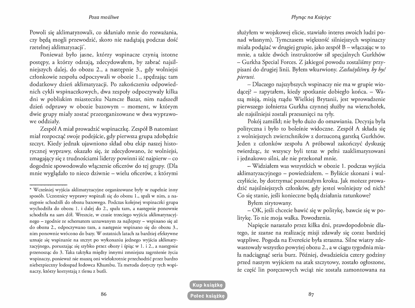 Fragment „Poza możliwe. Jeden żołnierz, czternaście szczytów - moje życie w strefie śmierci” — strona 4 z 9