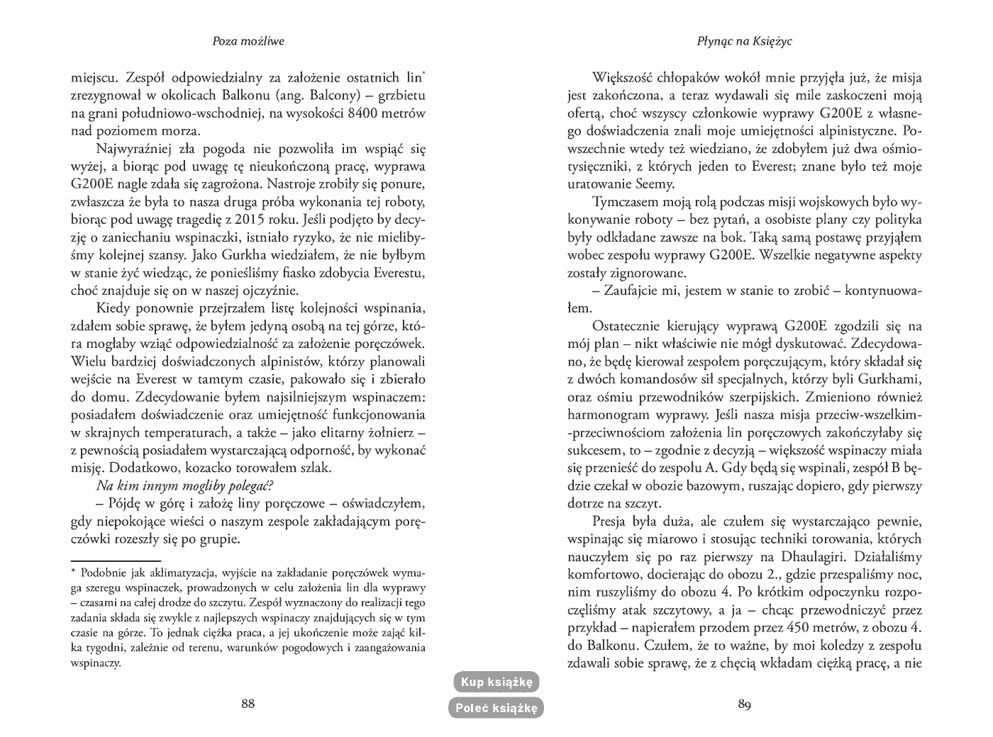 Fragment „Poza możliwe. Jeden żołnierz, czternaście szczytów - moje życie w strefie śmierci” — strona 5 z 9