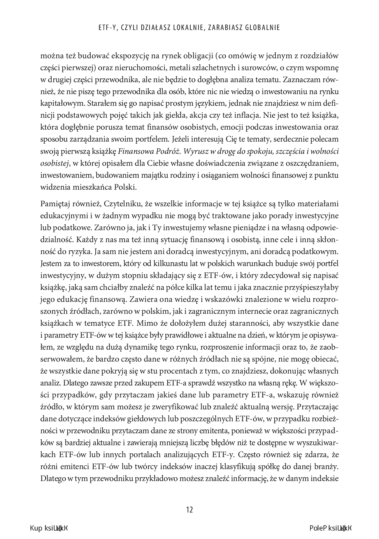 Fragment „ETF-y, czyli działasz lokalnie, zarabiasz globalnie. Kompleksowy przewodnik dla polskiego inwestora” — strona 12 z 16