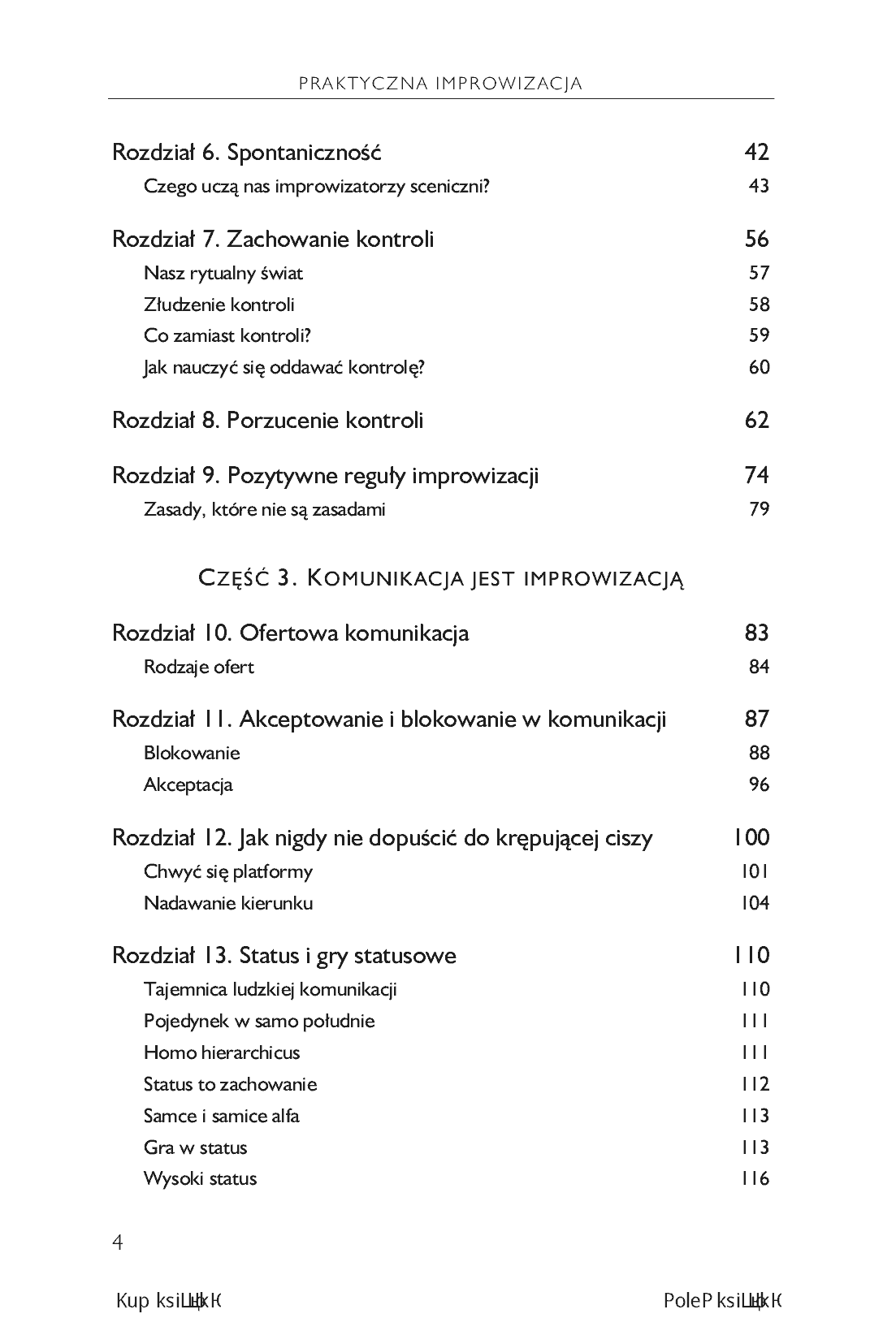 Fragment „Praktyczna improwizacja. Jak techniki improwizacji mogą usprawnić każdy aspekt Twojego życia” — strona 4 z 22