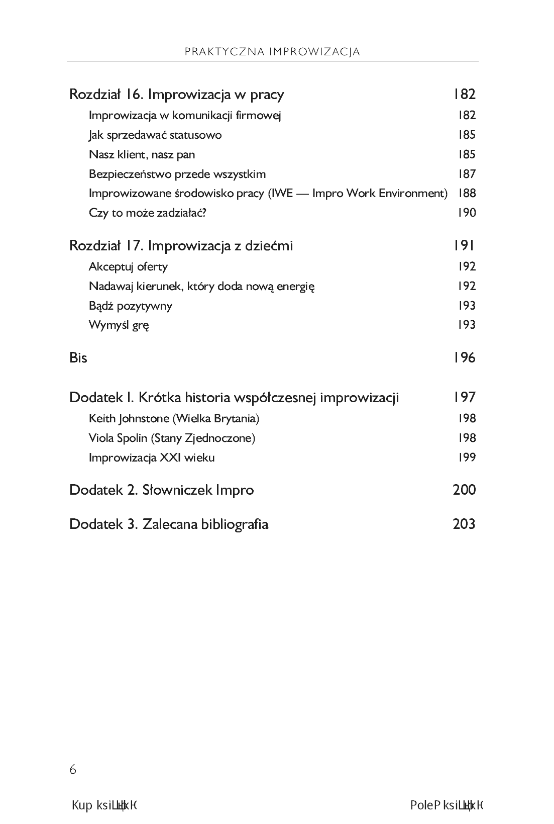 Fragment „Praktyczna improwizacja. Jak techniki improwizacji mogą usprawnić każdy aspekt Twojego życia” — strona 6 z 22