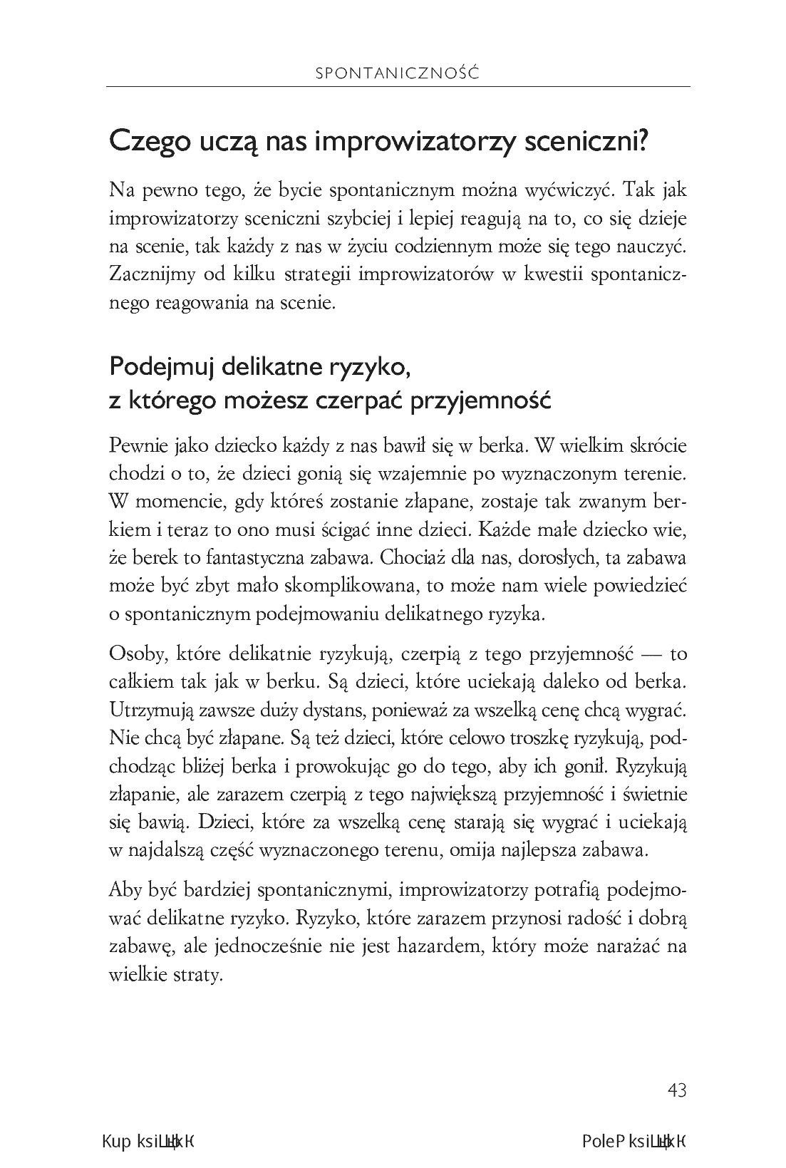 Fragment „Praktyczna improwizacja. Jak techniki improwizacji mogą usprawnić każdy aspekt Twojego życia” — strona 8 z 22