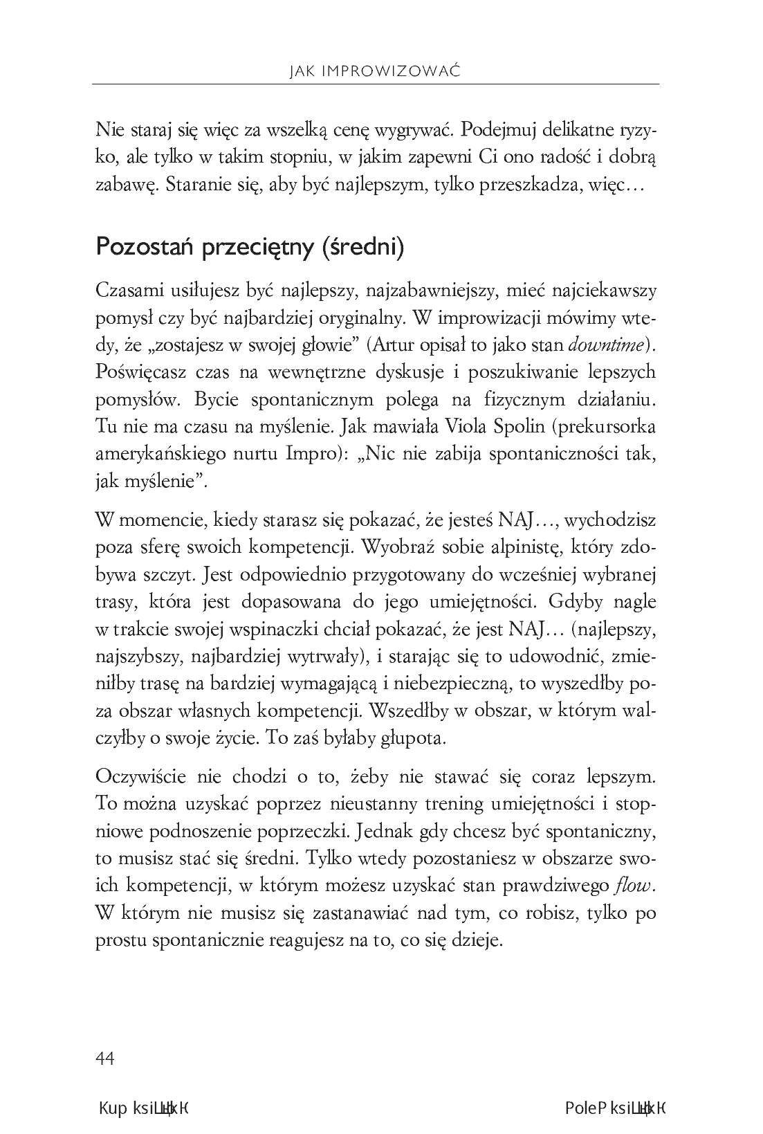 Fragment „Praktyczna improwizacja. Jak techniki improwizacji mogą usprawnić każdy aspekt Twojego życia” — strona 9 z 22