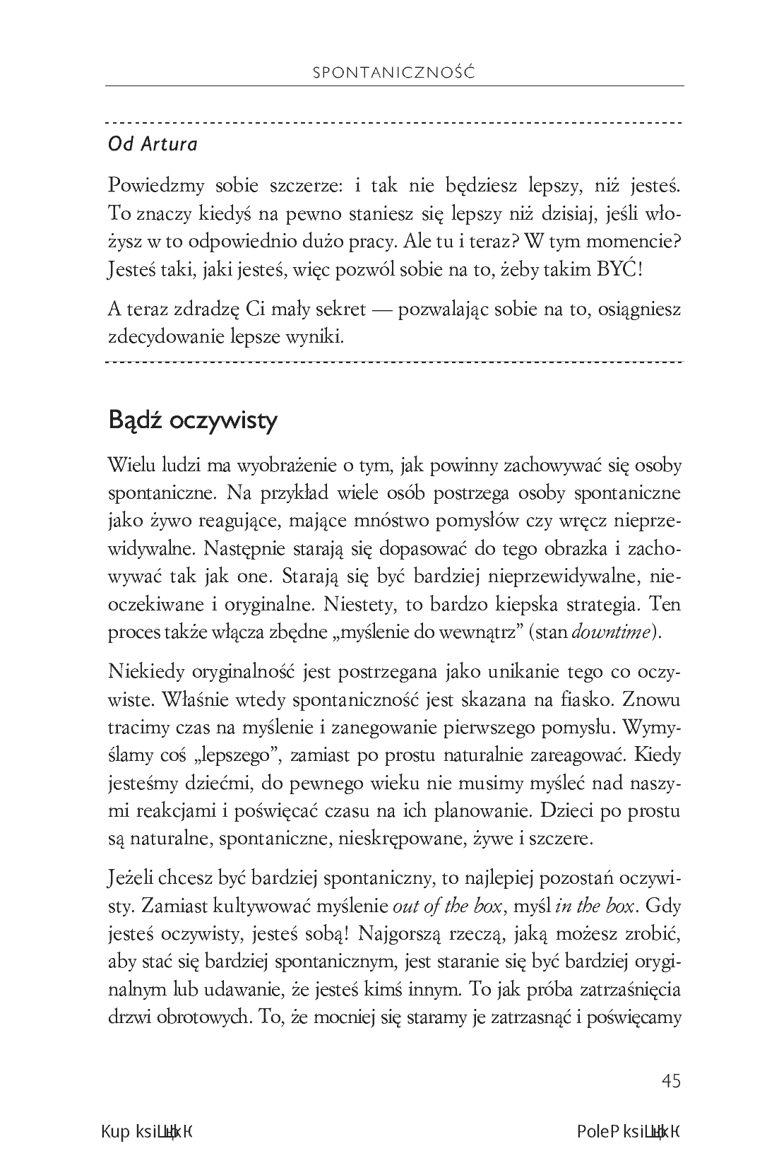 Fragment „Praktyczna improwizacja. Jak techniki improwizacji mogą usprawnić każdy aspekt Twojego życia” — strona 10 z 22