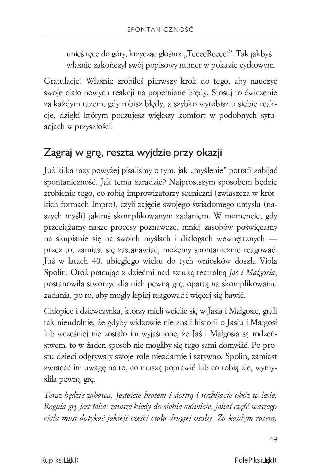 Fragment „Praktyczna improwizacja. Jak techniki improwizacji mogą usprawnić każdy aspekt Twojego życia” — strona 14 z 22