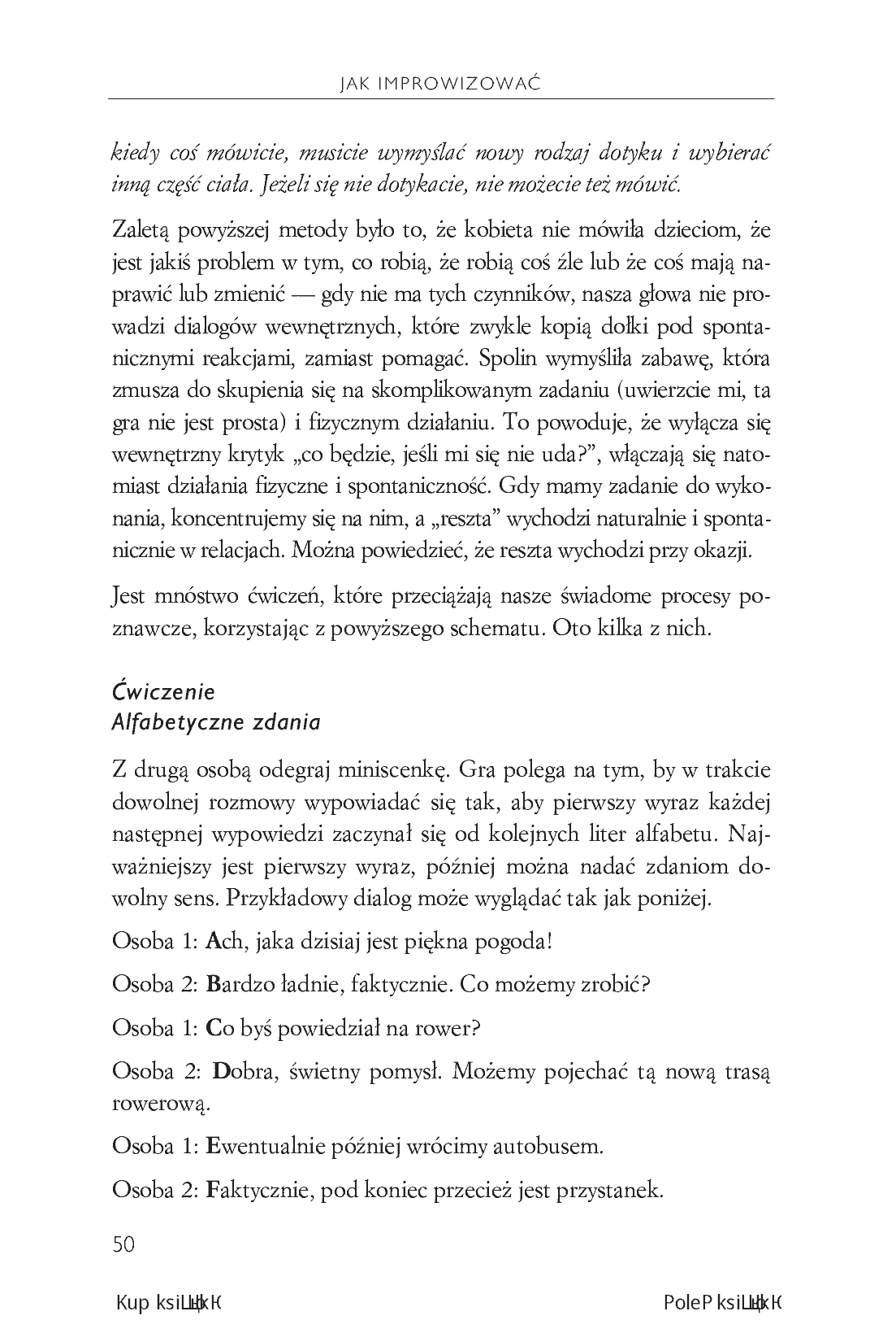 Fragment „Praktyczna improwizacja. Jak techniki improwizacji mogą usprawnić każdy aspekt Twojego życia” — strona 15 z 22