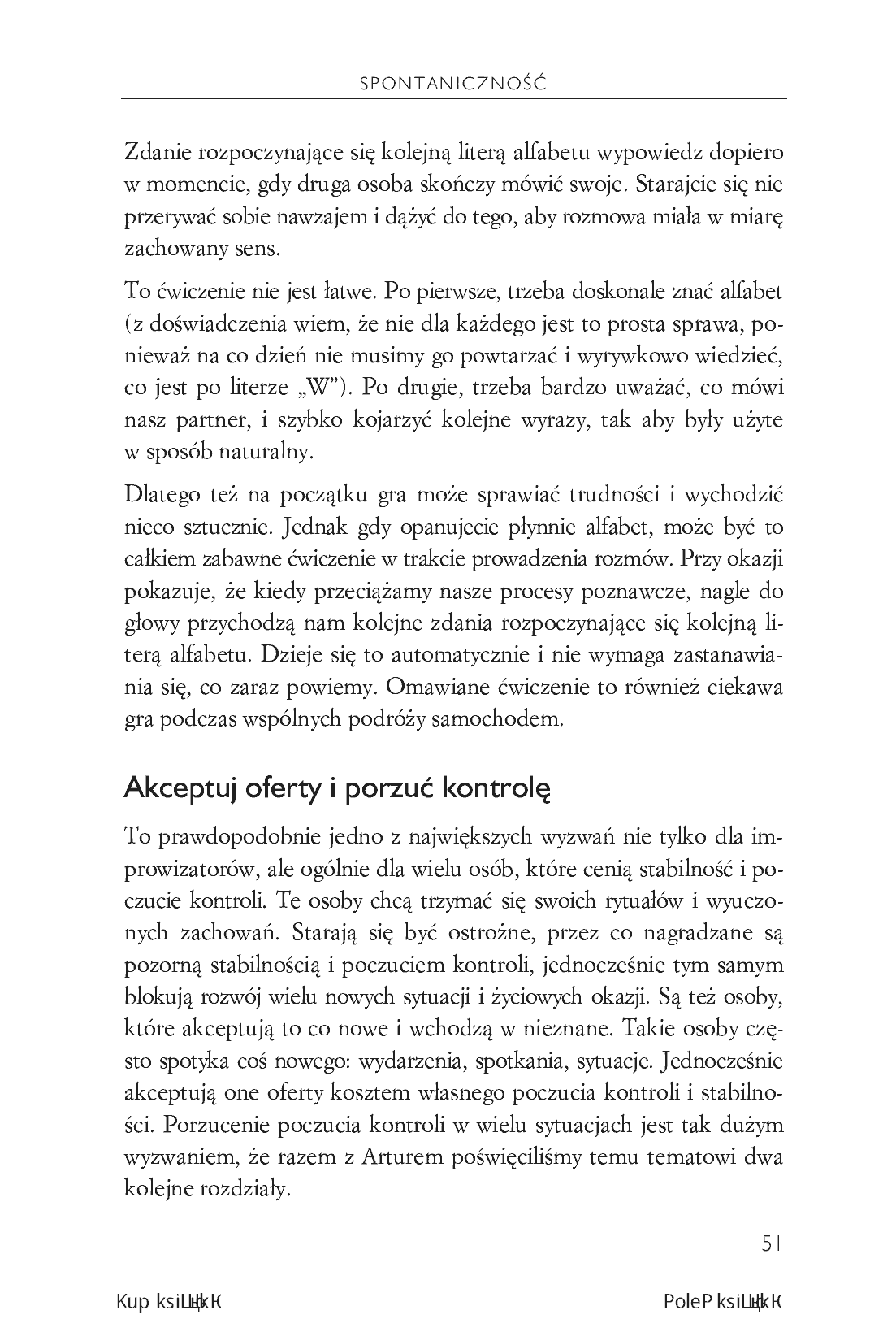 Fragment „Praktyczna improwizacja. Jak techniki improwizacji mogą usprawnić każdy aspekt Twojego życia” — strona 16 z 22