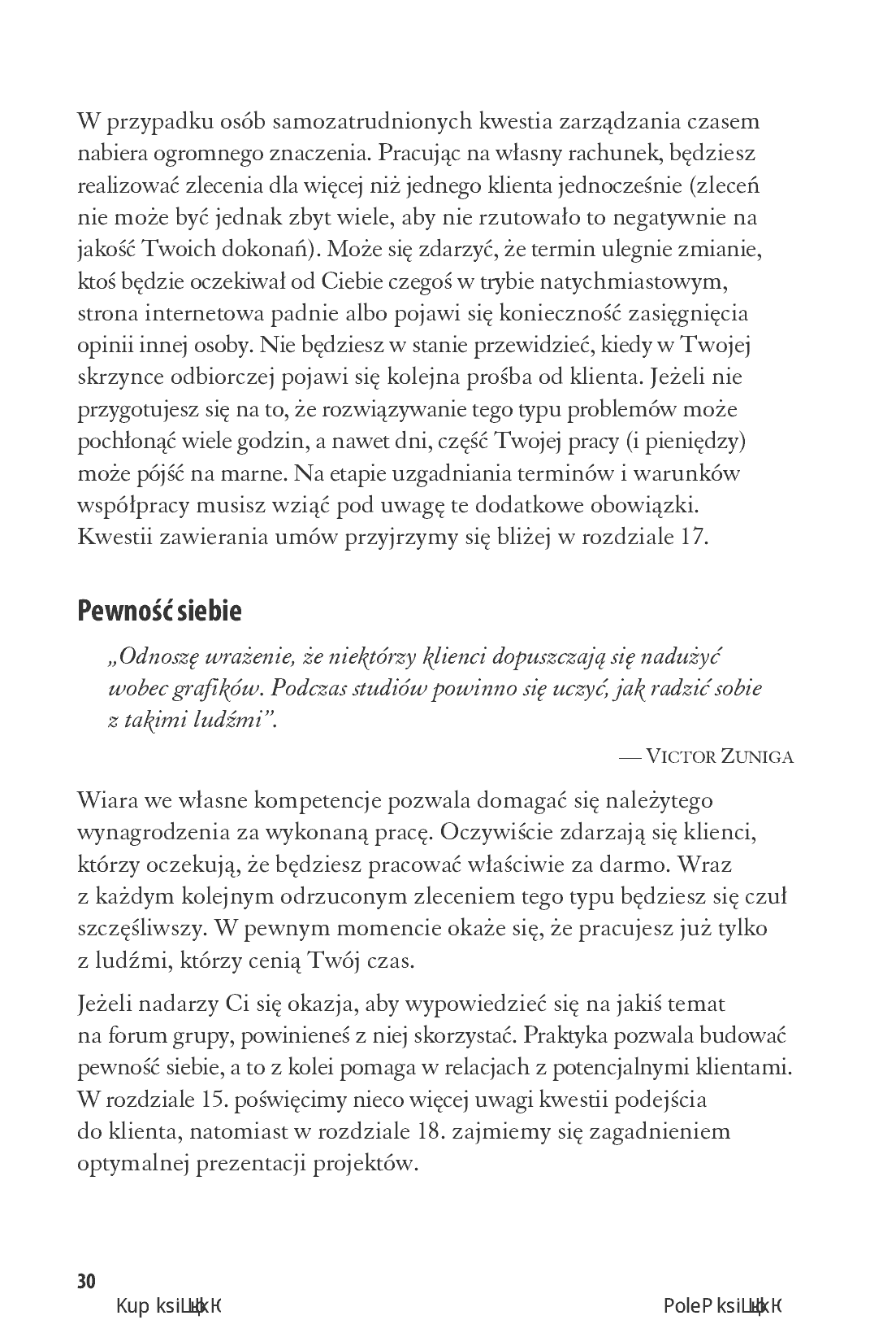 Fragment „Pracuj dla pieniędzy, projektuj dla przyjemności. Podręcznik freelancera” — strona 13 z 20