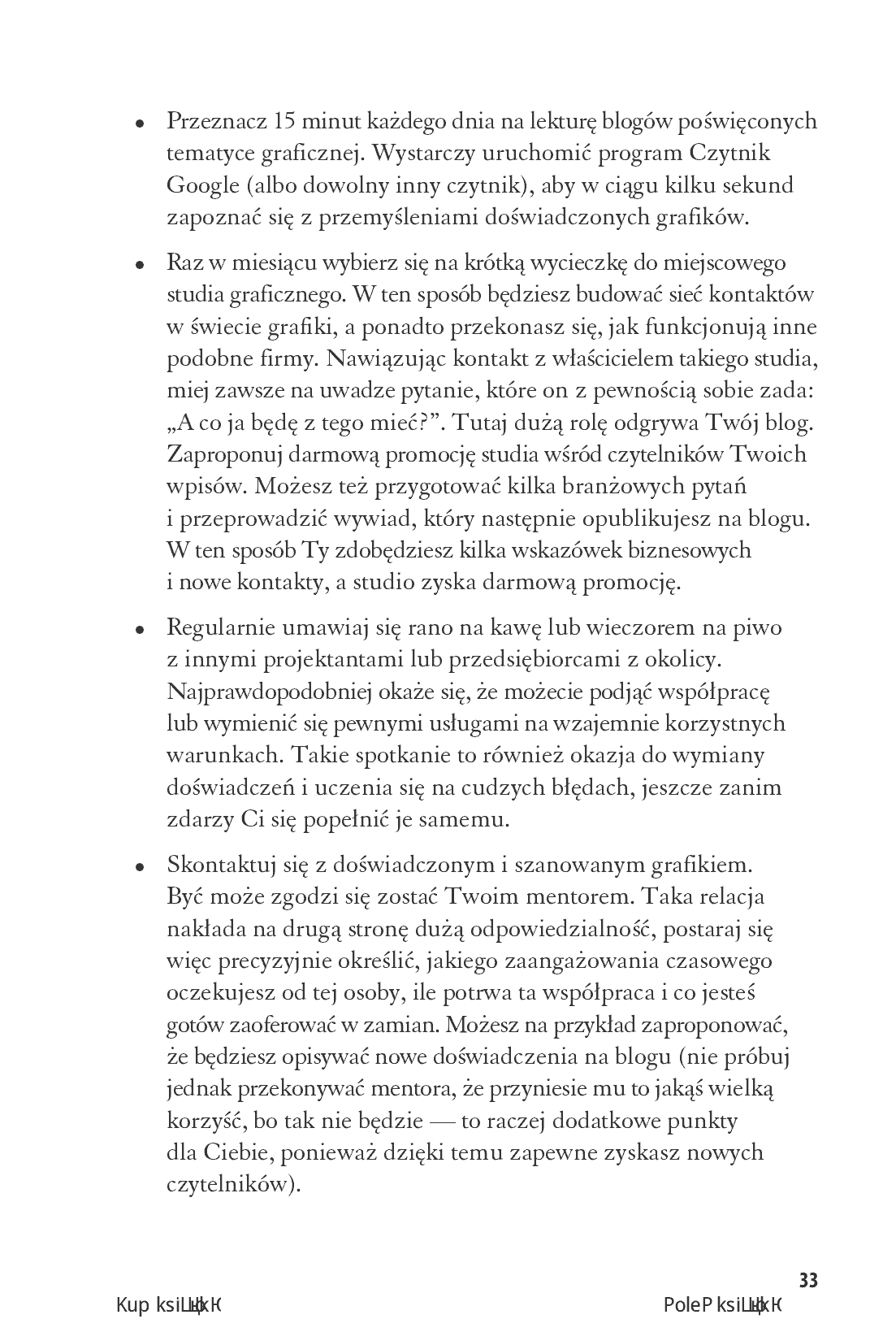 Fragment „Pracuj dla pieniędzy, projektuj dla przyjemności. Podręcznik freelancera” — strona 16 z 20