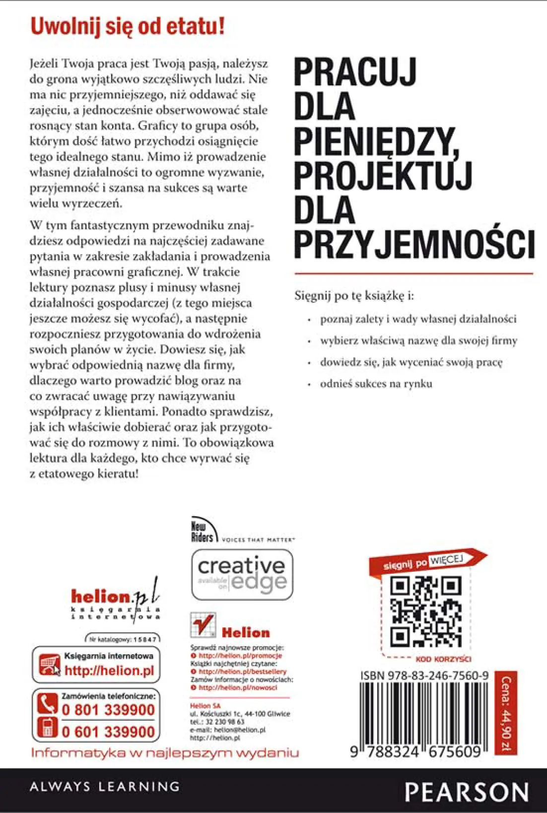 Fragment „Pracuj dla pieniędzy, projektuj dla przyjemności. Podręcznik freelancera” — strona 20 z 20