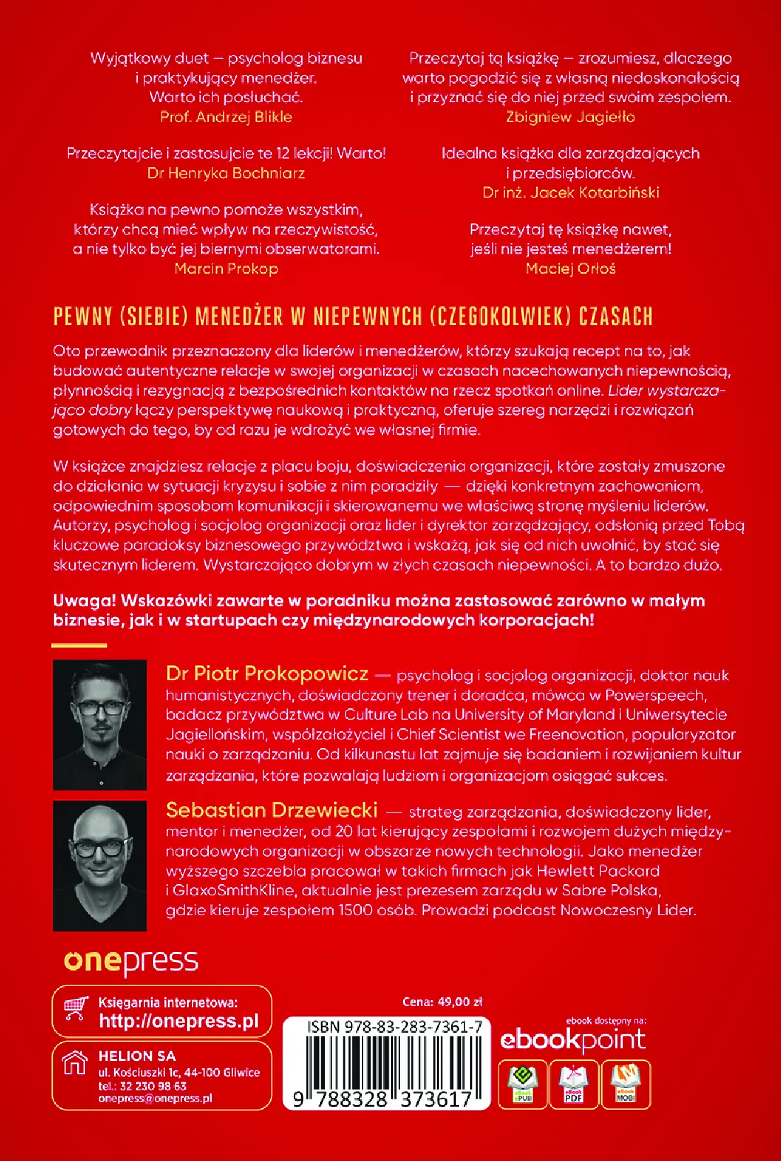 Fragment „Lider wystarczająco dobry. 12 lekcji autentycznego przywództwa na czasy niepewności” — strona 18 z 18
