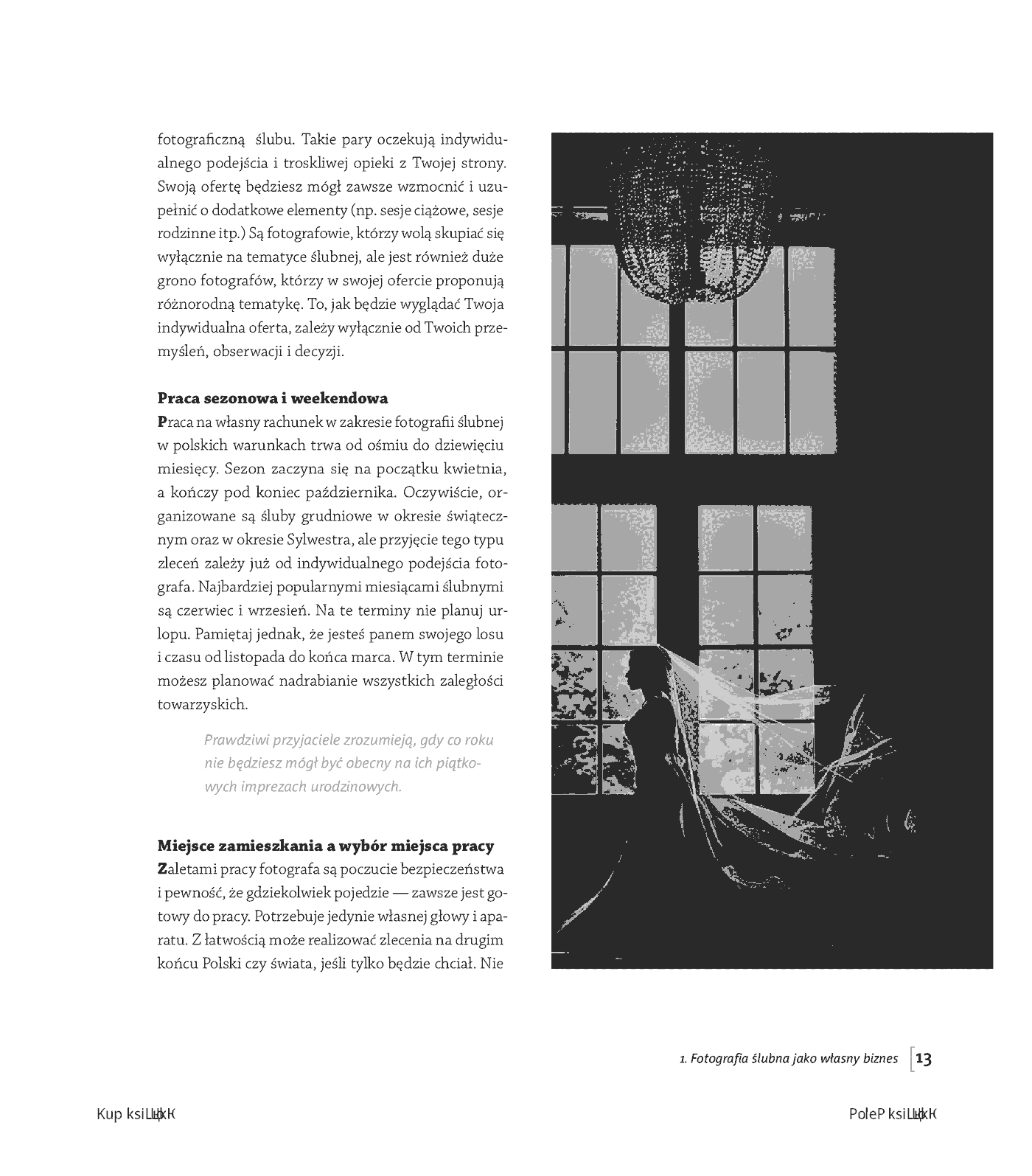 Fragment „Profesjonalna fotografia ślubna. Od perfekcyjnego warsztatu do dochodowego biznesu. Wydanie II zmienione” — strona 9 z 12