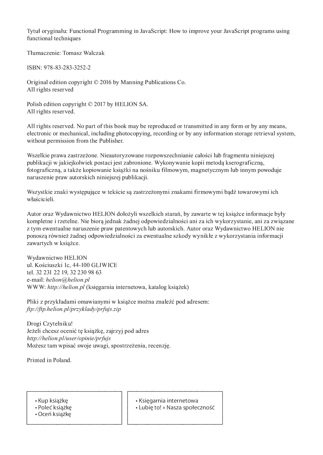 Fragment „Programowanie funkcyjne z JavaScriptem. Sposoby na lepszy kod” — strona 2 z 30