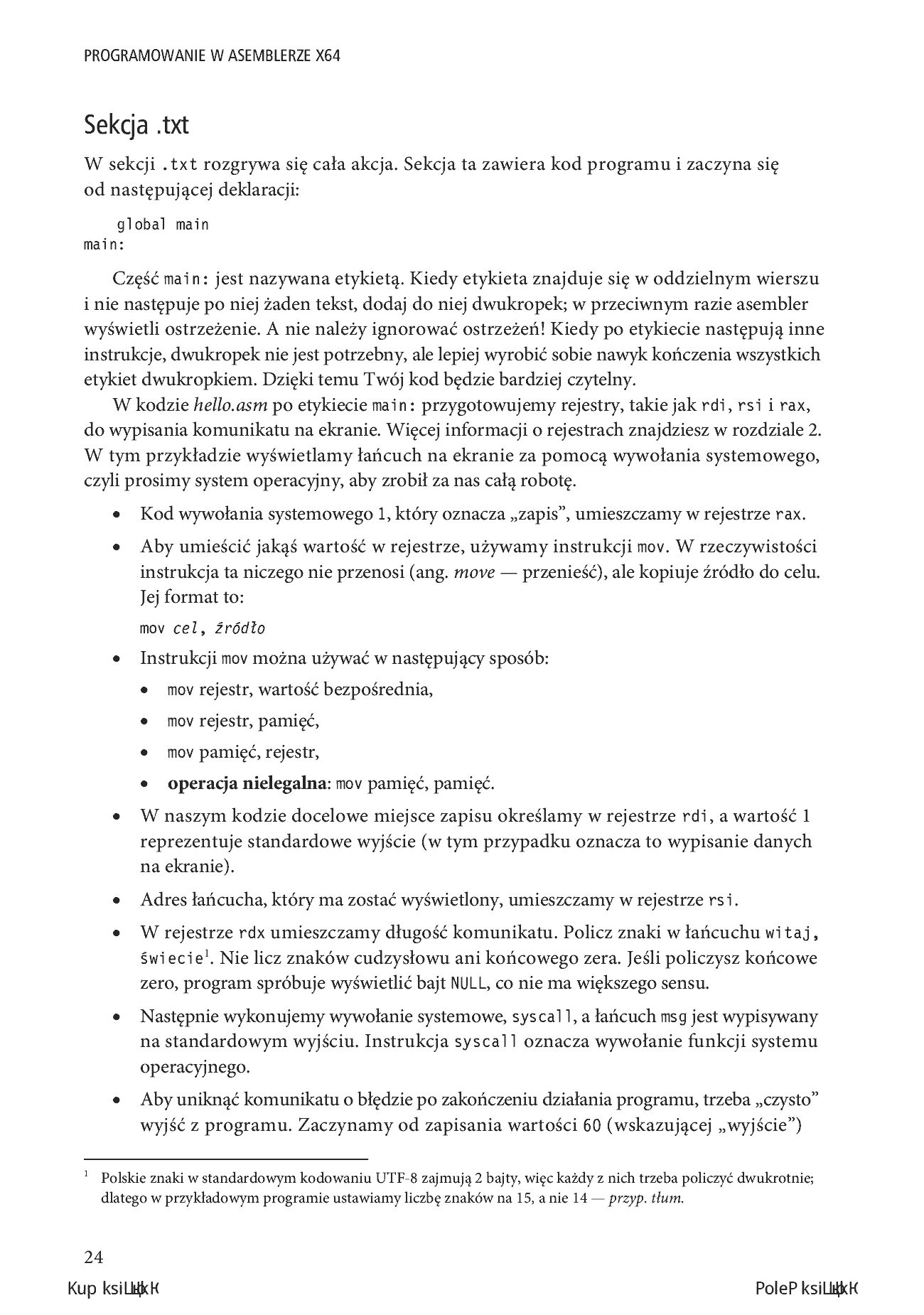 Fragment „Programowanie w asemblerze x64. Od nowicjusza do znawcy AVX” — strona 16 z 24