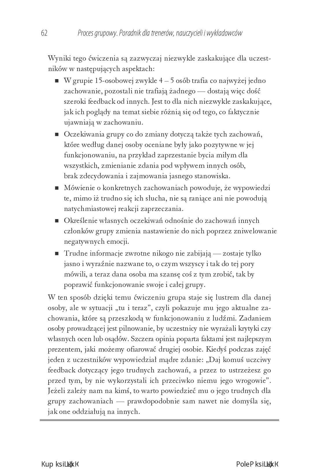 Fragment „Proces grupowy. Poradnik dla trenerów, nauczycieli i wykładowców. Wydanie II rozszerzone” — strona 10 z 12