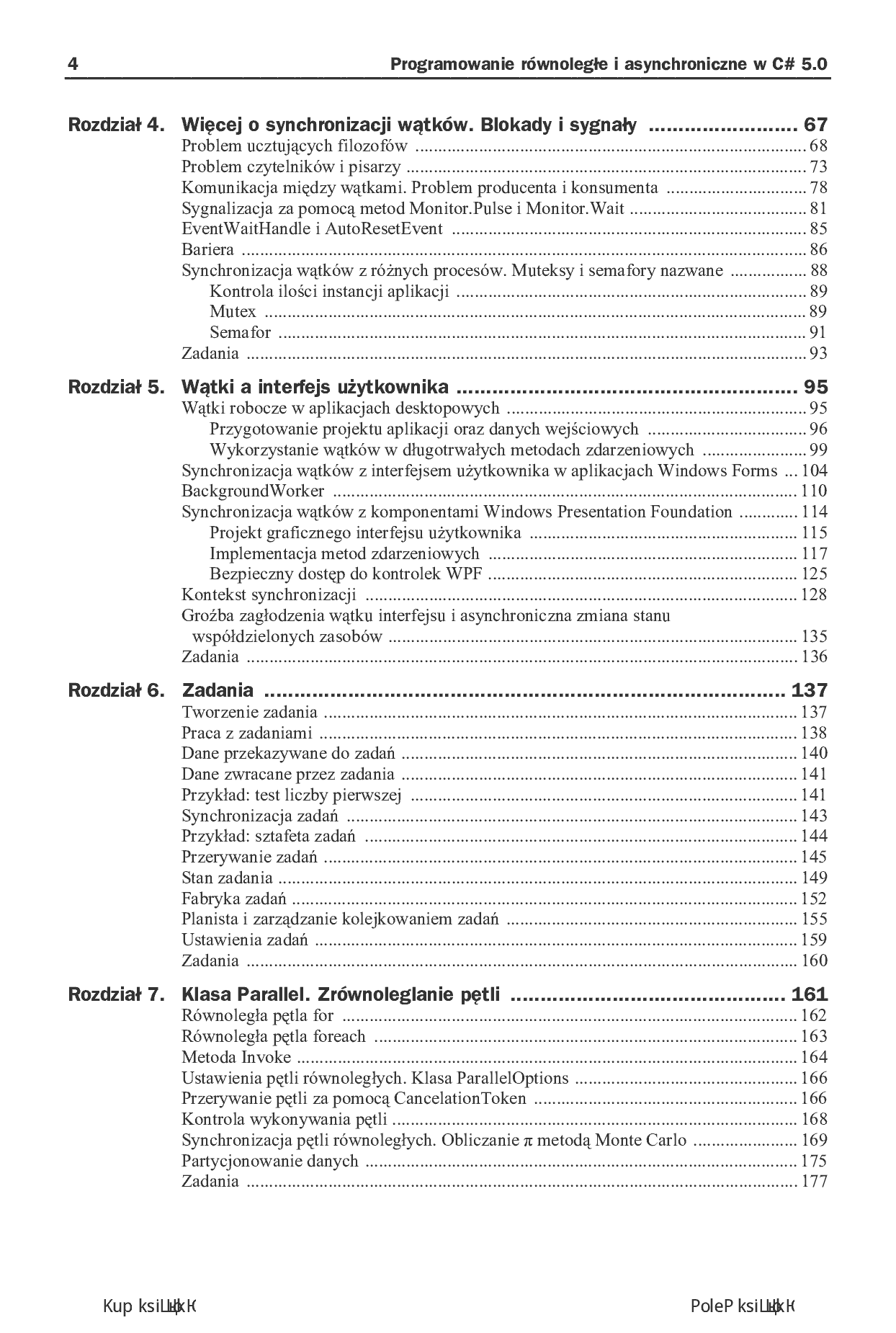 Fragment „Programowanie równoległe i asynchroniczne w C# 5.0” — strona 4 z 30