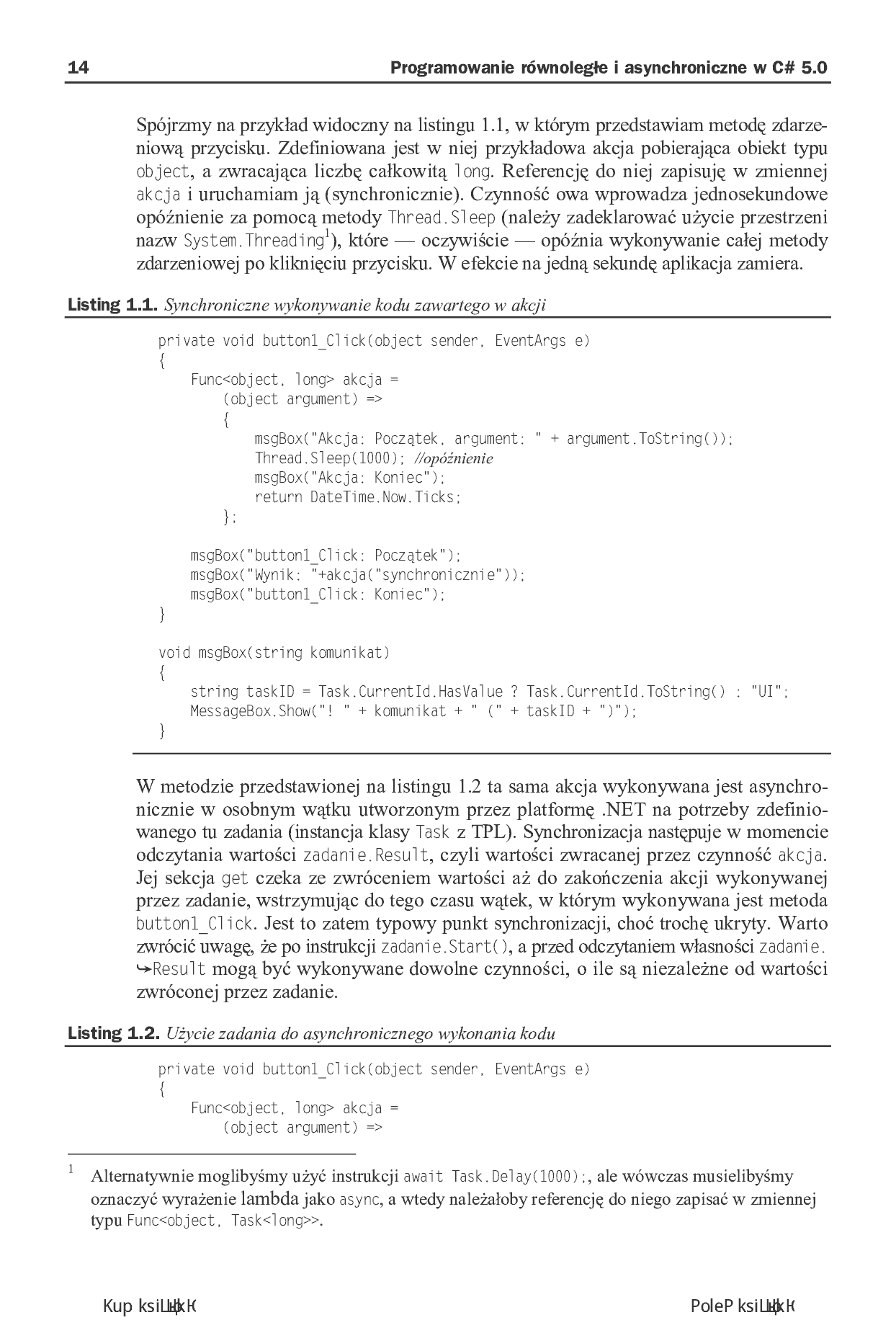 Fragment „Programowanie równoległe i asynchroniczne w C# 5.0” — strona 10 z 30