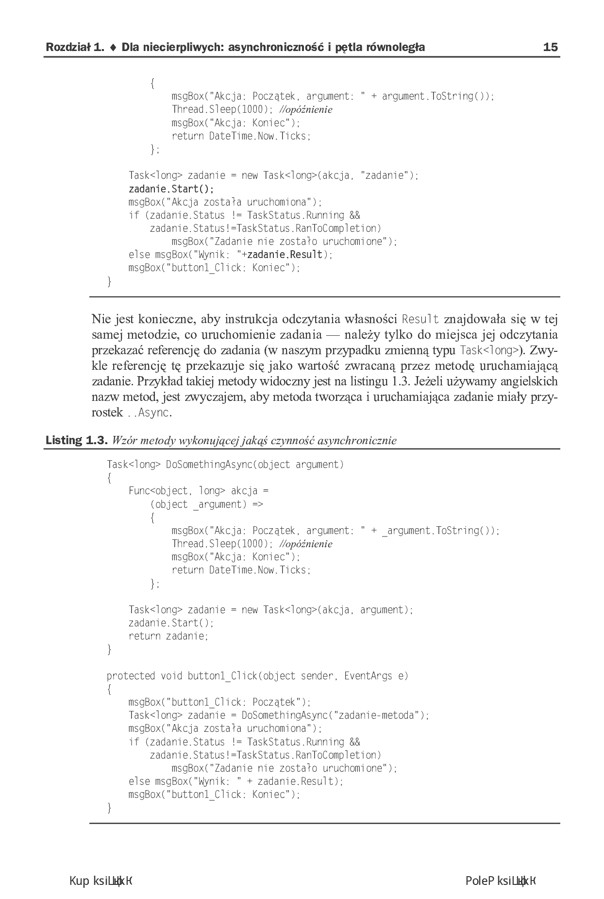 Fragment „Programowanie równoległe i asynchroniczne w C# 5.0” — strona 11 z 30