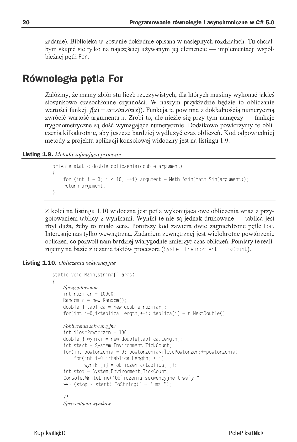 Fragment „Programowanie równoległe i asynchroniczne w C# 5.0” — strona 16 z 30