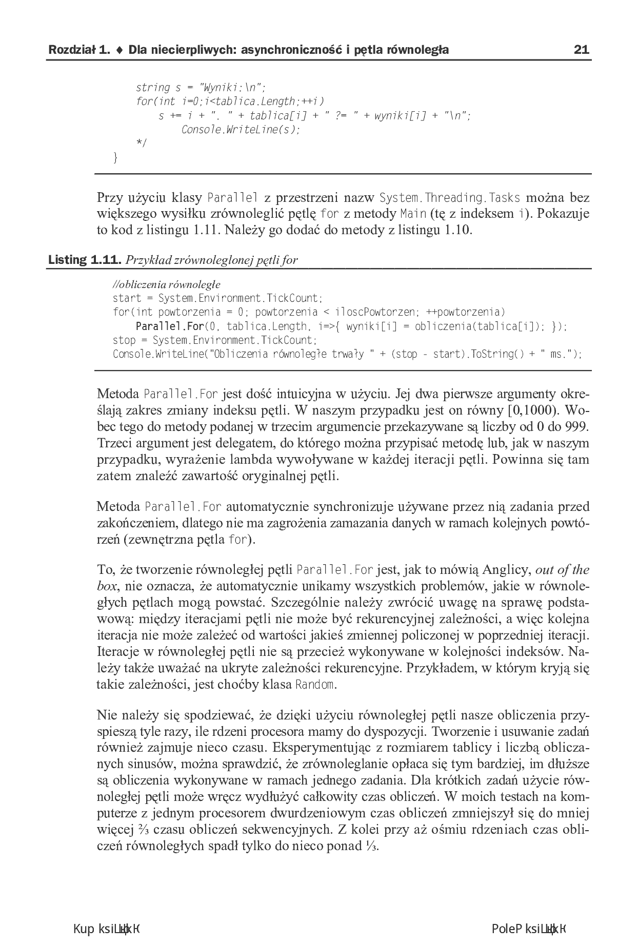 Fragment „Programowanie równoległe i asynchroniczne w C# 5.0” — strona 17 z 30
