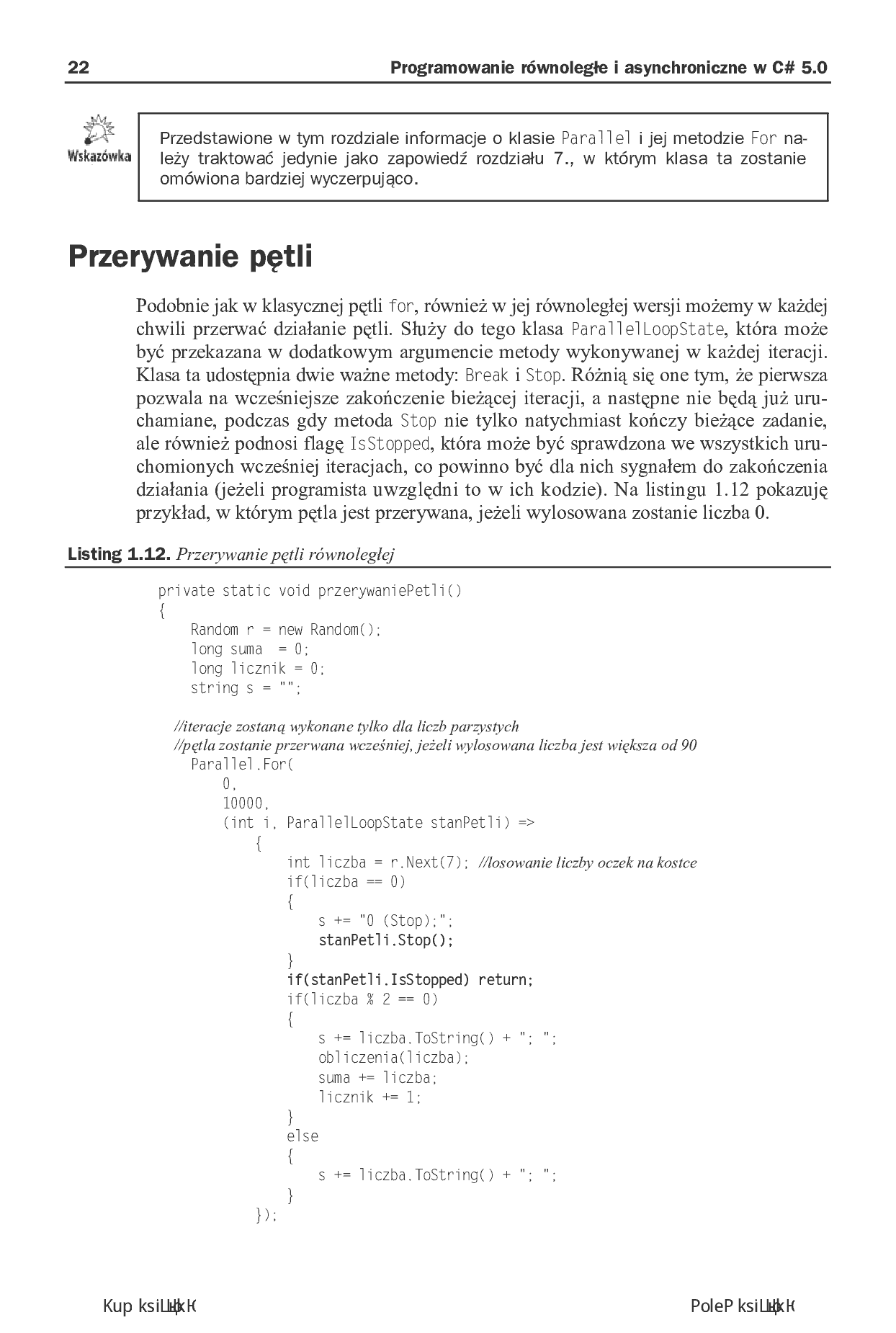 Fragment „Programowanie równoległe i asynchroniczne w C# 5.0” — strona 18 z 30