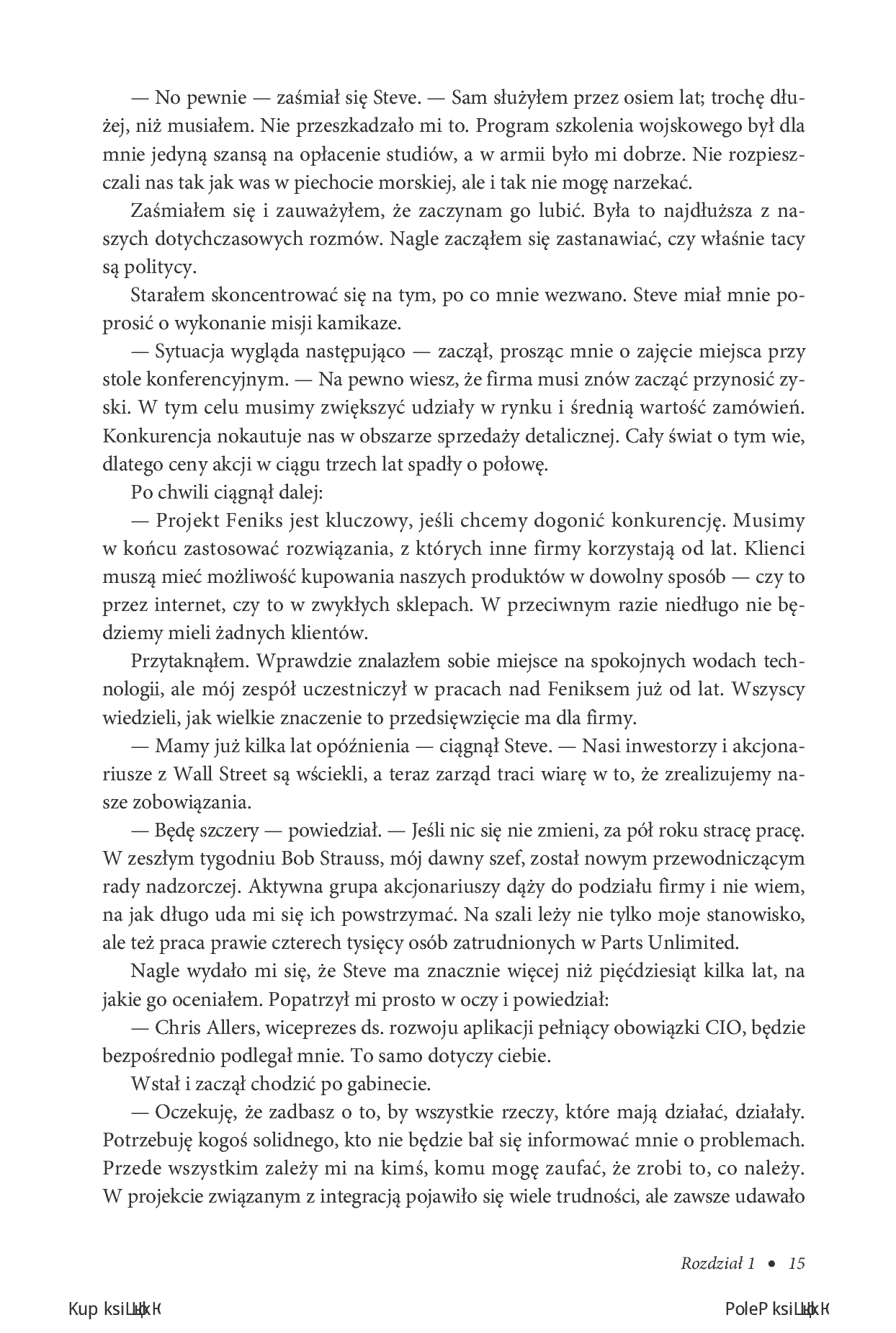Fragment „Projekt Feniks. Powieść o IT, modelu DevOps i o tym, jak pomóc firmie w odniesieniu sukcesu. Wydanie V - jubileuszowe” — strona 9 z 14