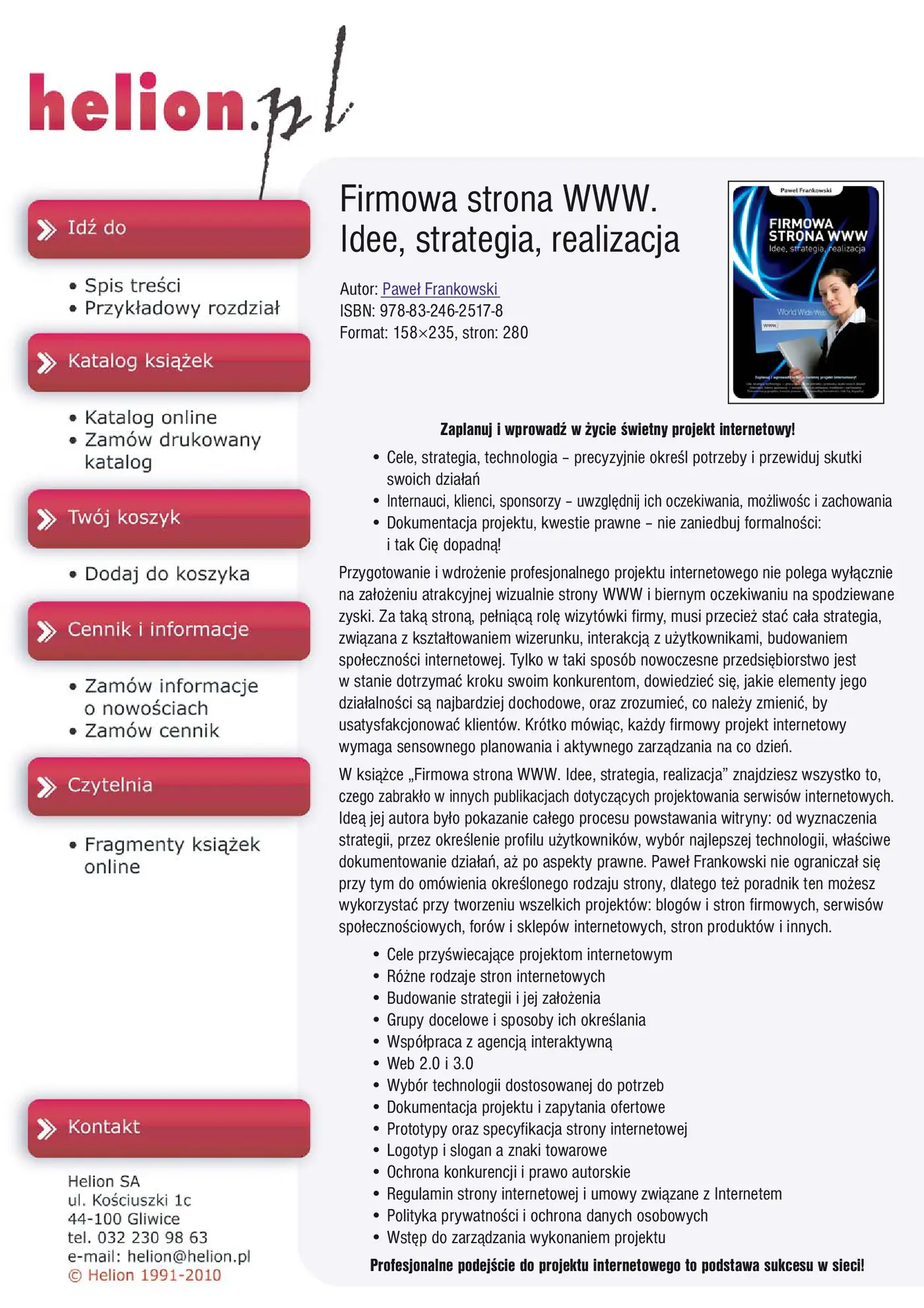 Fragment „Firmowa strona WWW. Idee, strategia, realizacja” — strona 1 z 21