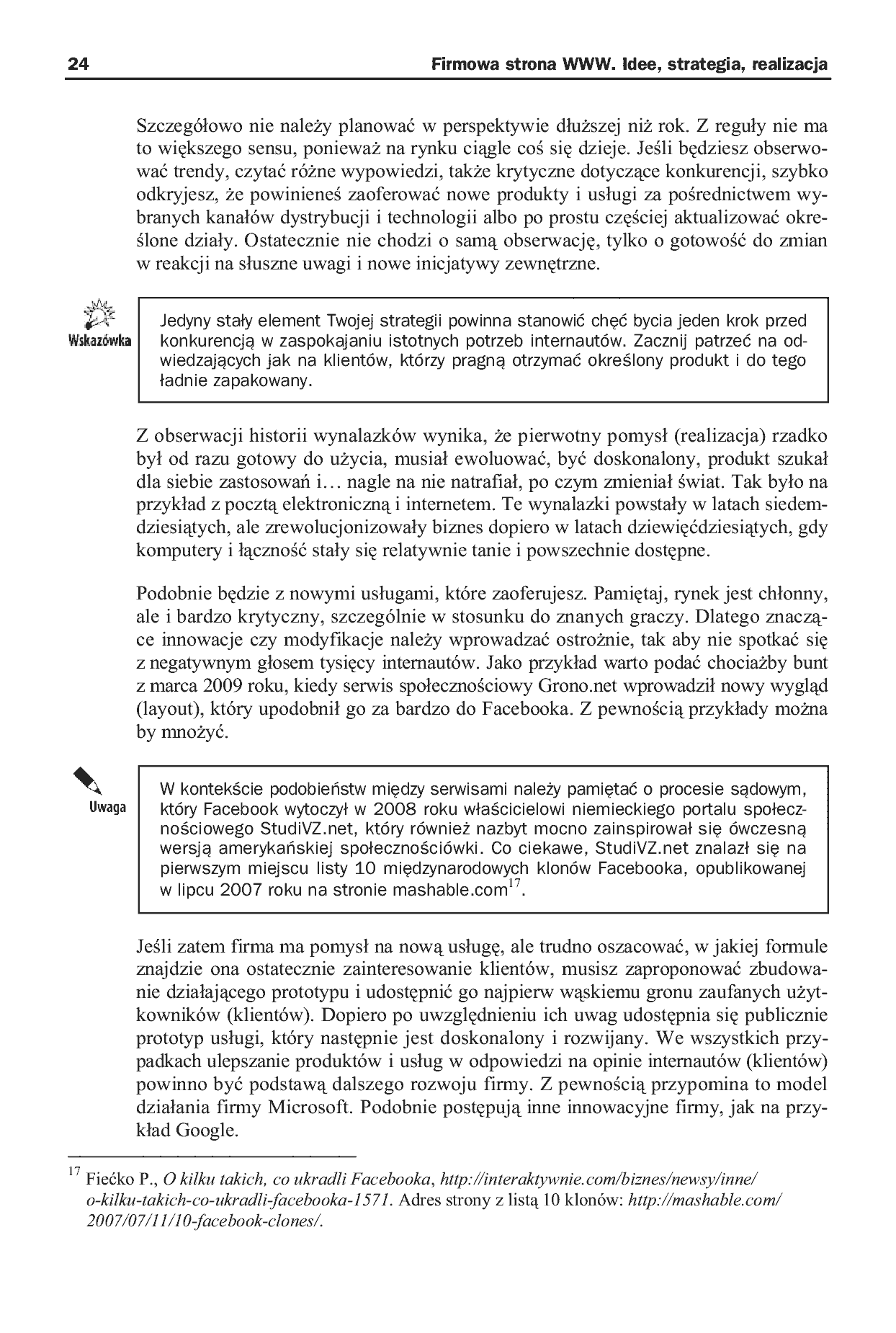 Fragment „Firmowa strona WWW. Idee, strategia, realizacja” — strona 18 z 21