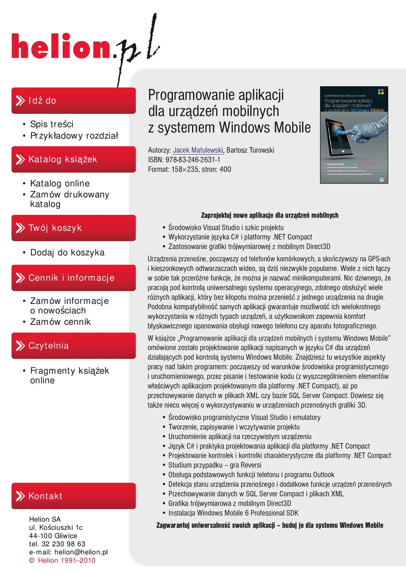 Fragment „Programowanie aplikacji dla urządzeń mobilnych z systemem Windows Mobile” — strona 2 z 30