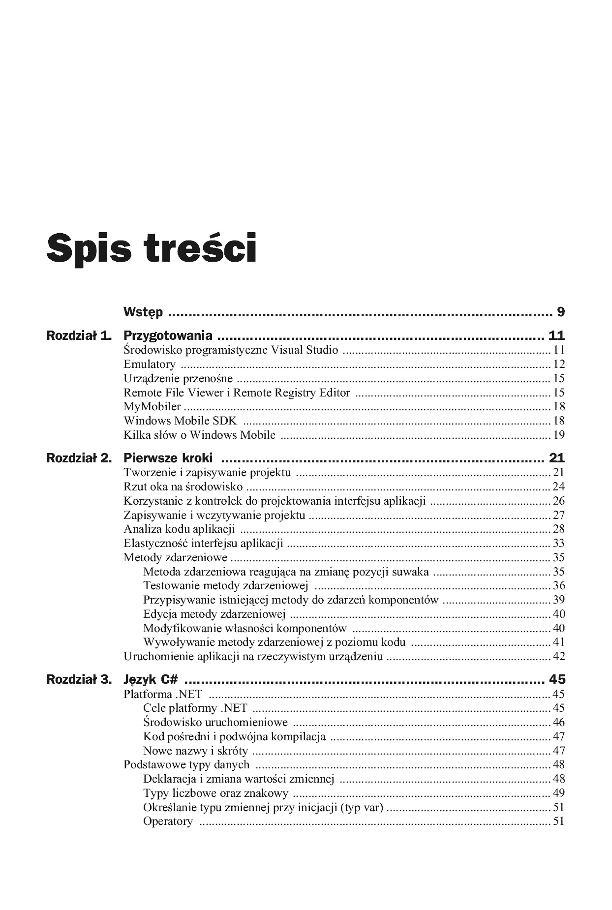 Fragment „Programowanie aplikacji dla urządzeń mobilnych z systemem Windows Mobile” — strona 3 z 30
