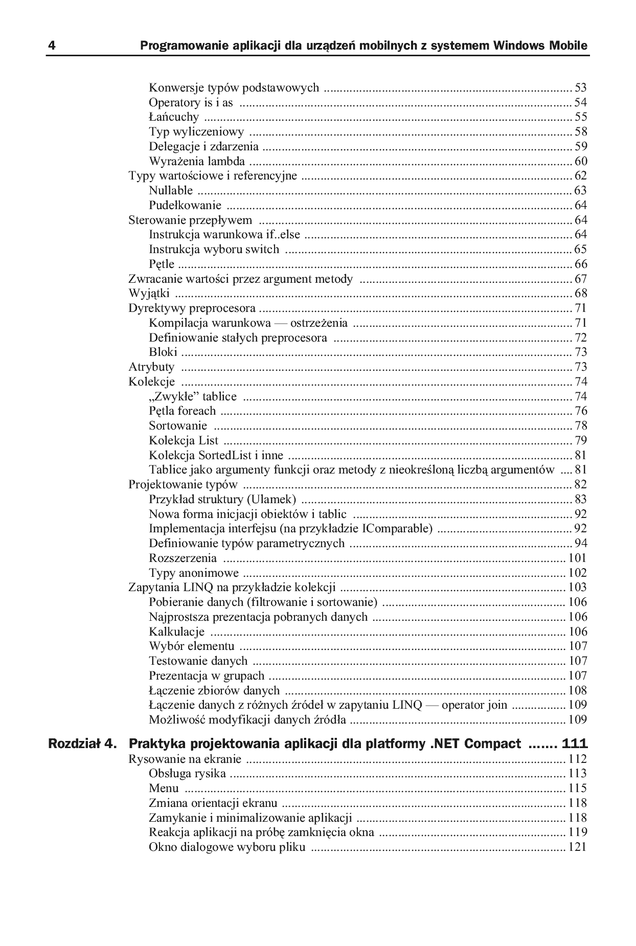 Fragment „Programowanie aplikacji dla urządzeń mobilnych z systemem Windows Mobile” — strona 4 z 30