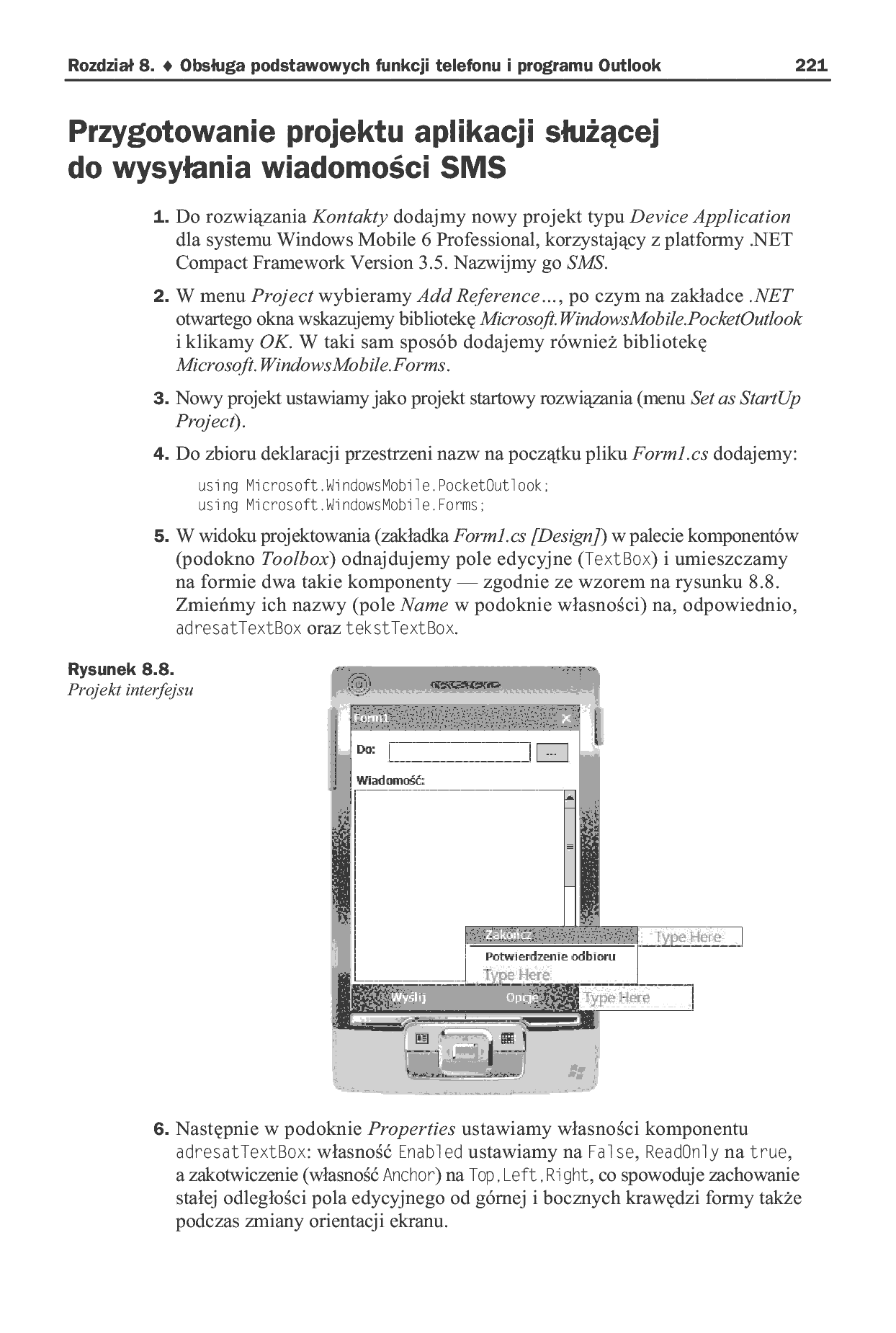 Fragment „Programowanie aplikacji dla urządzeń mobilnych z systemem Windows Mobile” — strona 18 z 30
