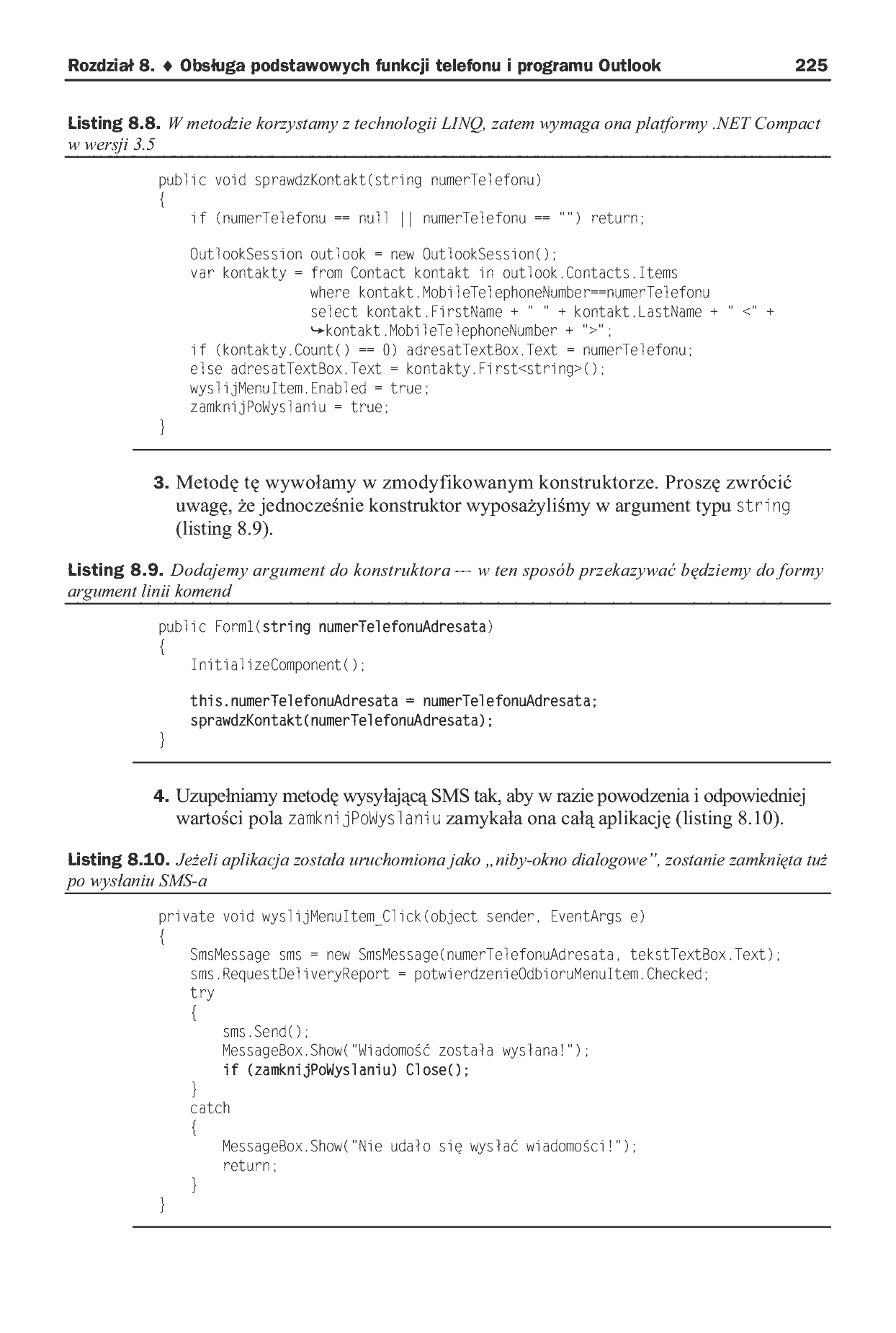 Fragment „Programowanie aplikacji dla urządzeń mobilnych z systemem Windows Mobile” — strona 22 z 30
