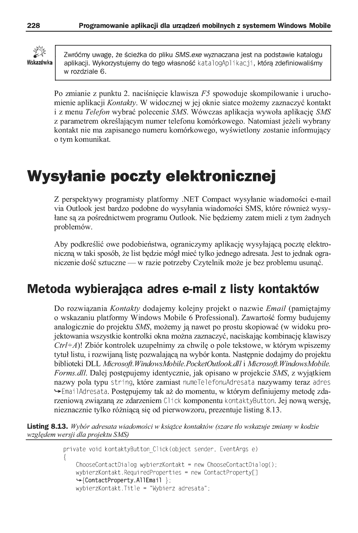 Fragment „Programowanie aplikacji dla urządzeń mobilnych z systemem Windows Mobile” — strona 25 z 30