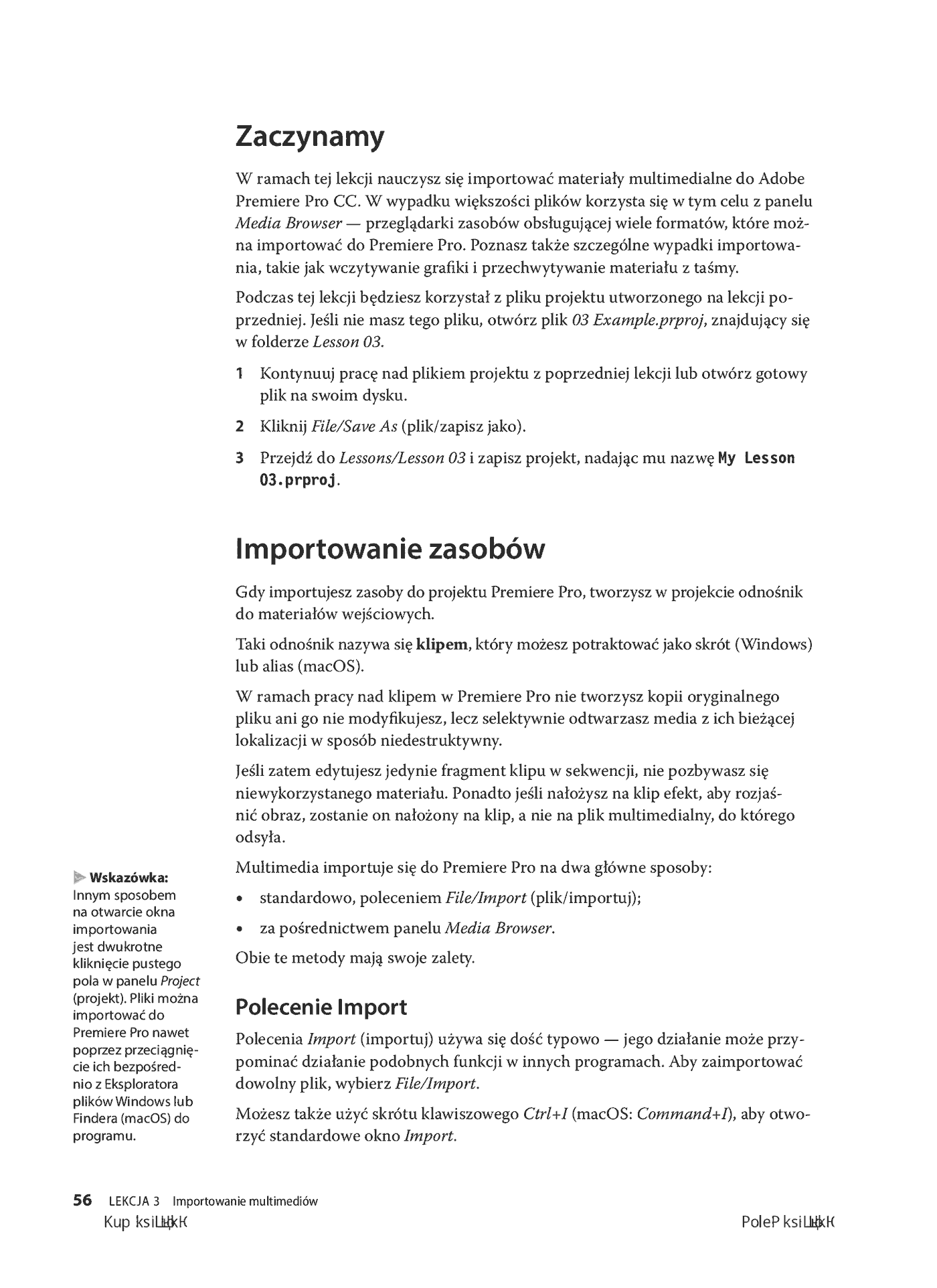 Fragment „Adobe Premiere Pro CC. Oficjalny podręcznik. Wydanie II” — strona 11 z 30
