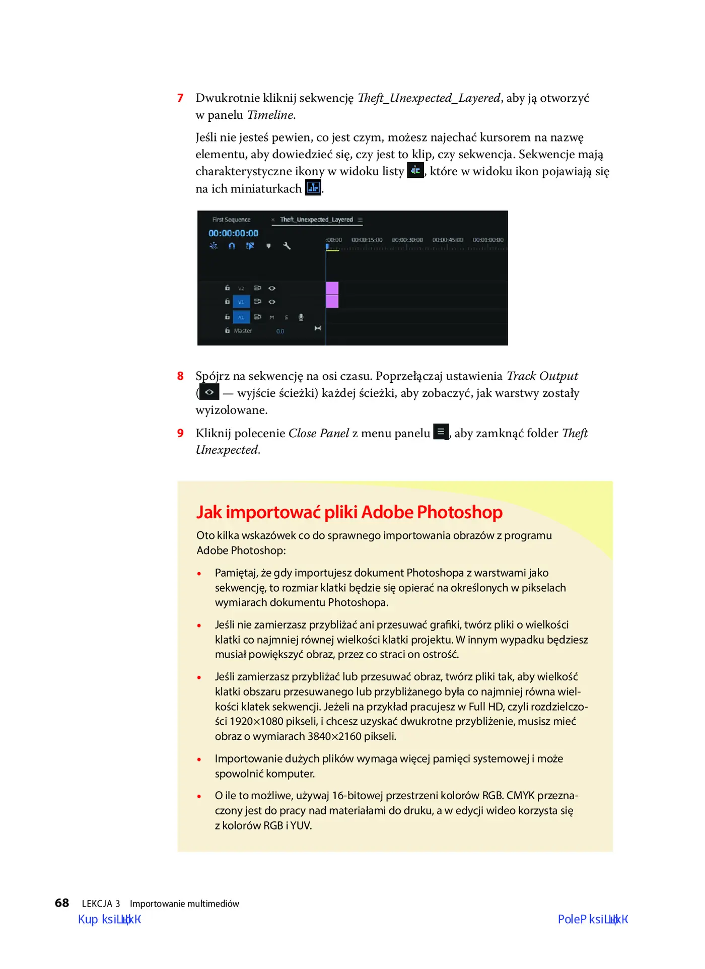 Fragment „Adobe Premiere Pro CC. Oficjalny podręcznik. Wydanie II” — strona 23 z 30
