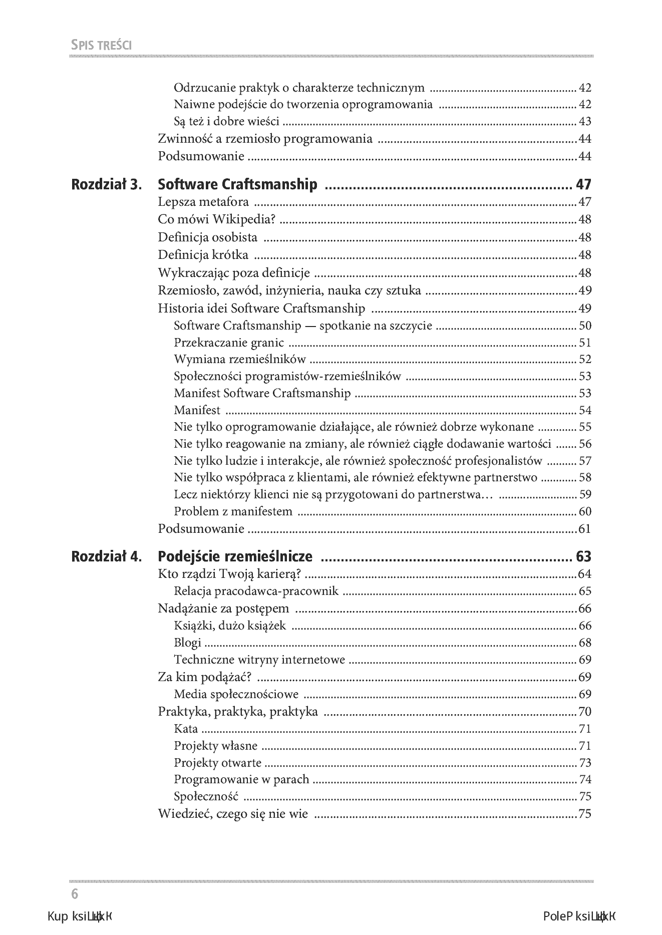 Fragment „Software Craftsman. Profesjonalizm, czysty kod i techniczna perfekcja” — strona 4 z 28