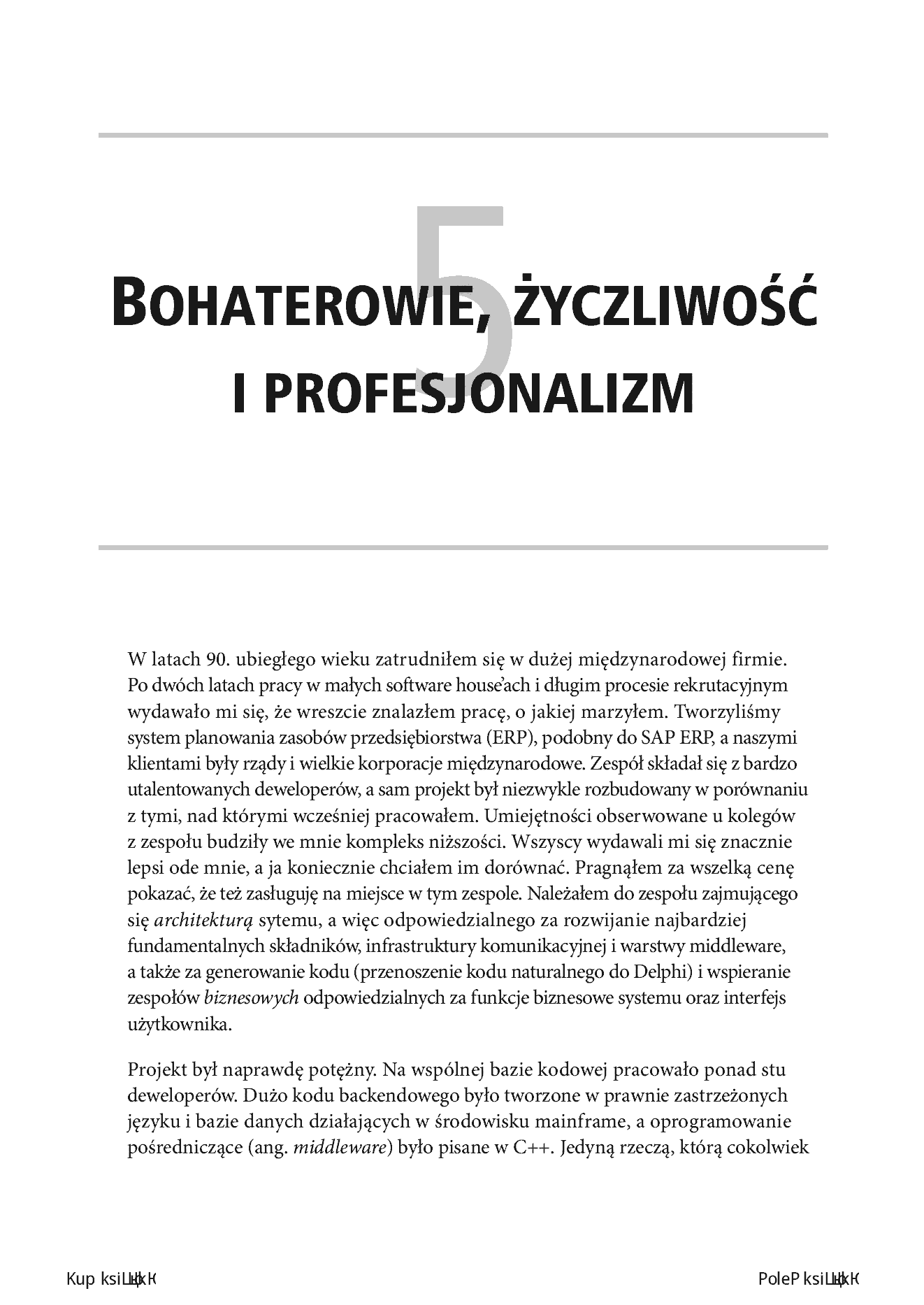 Fragment „Software Craftsman. Profesjonalizm, czysty kod i techniczna perfekcja” — strona 9 z 28