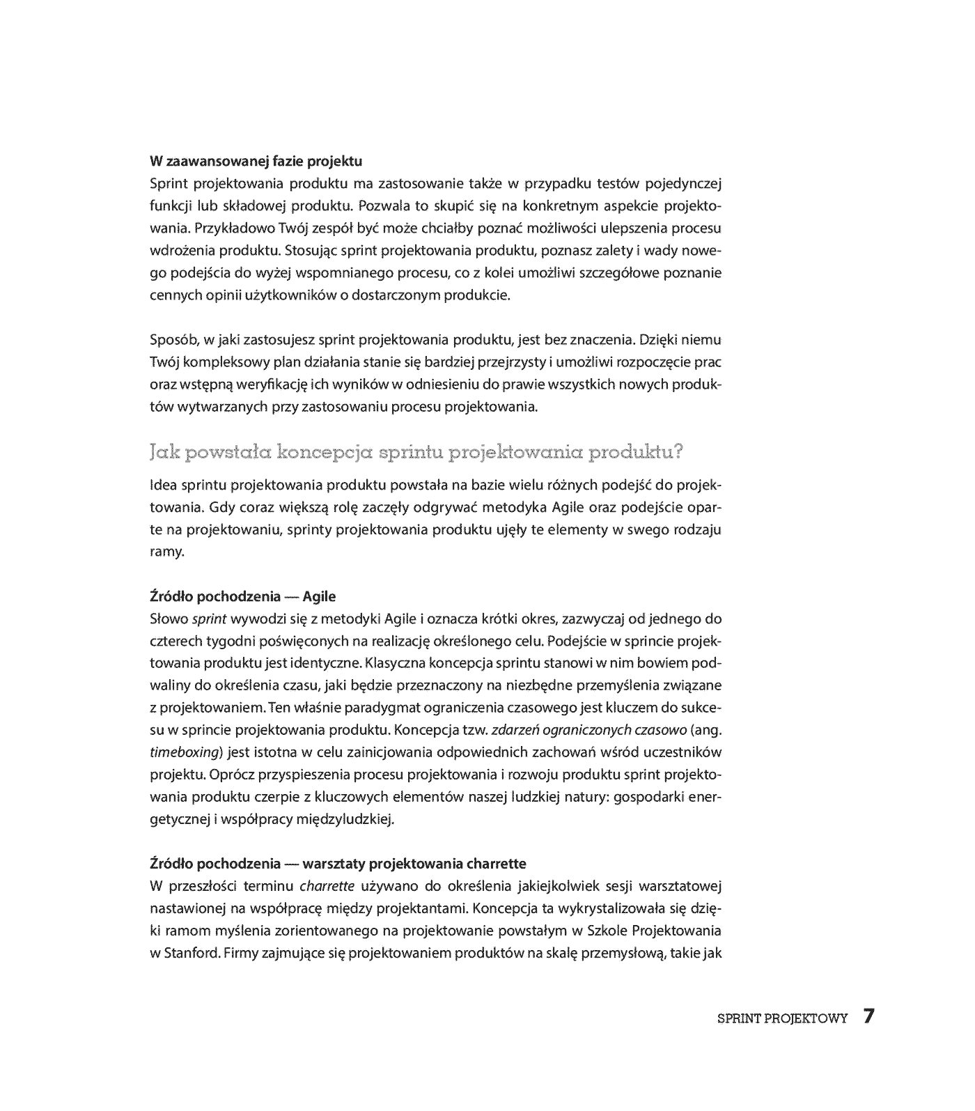 Fragment „Sprint projektowy. Tworzenie produktów cyfrowych” — strona 7 z 22