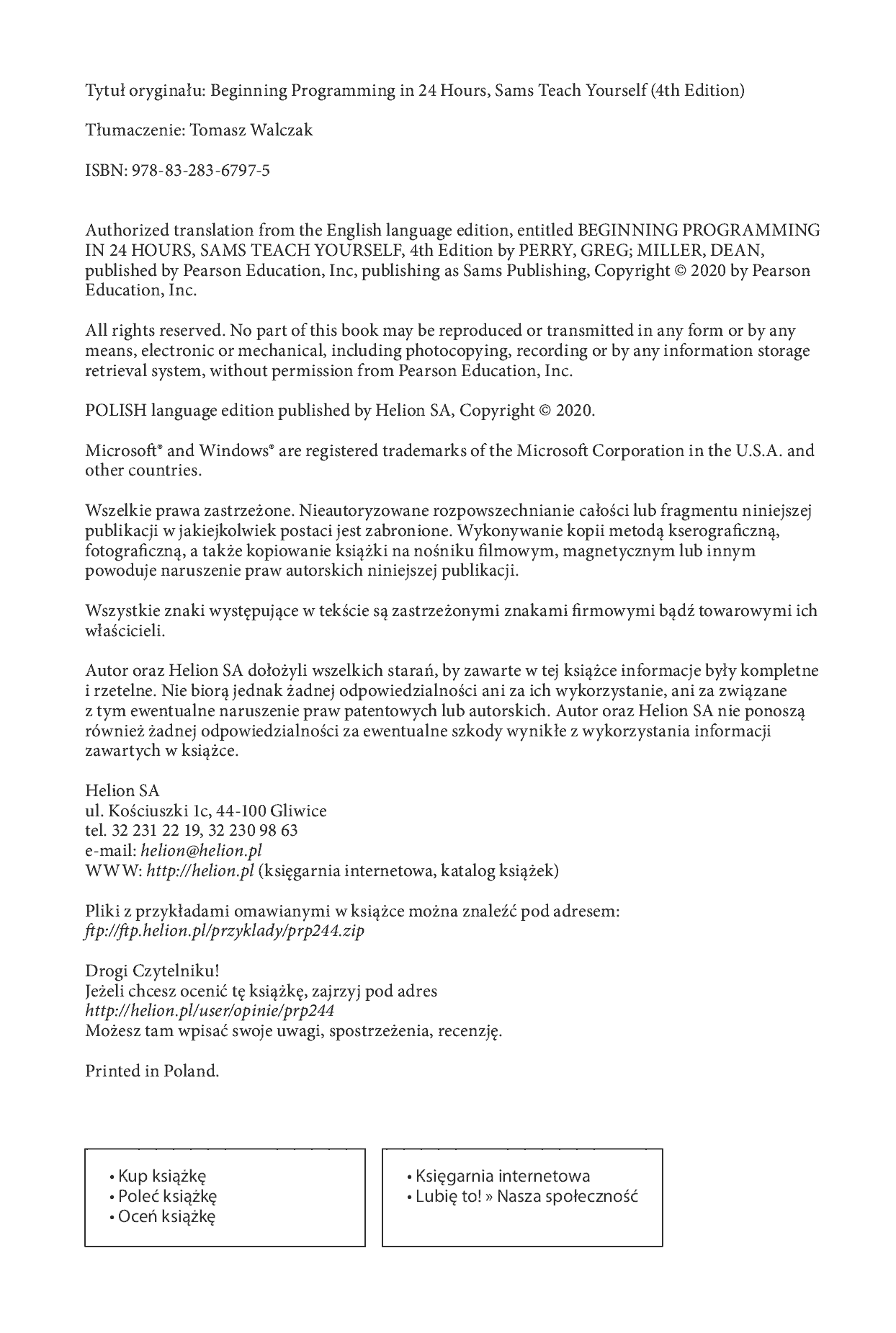 Fragment „Programowanie dla początkujących w 24 godziny. Wydanie IV” — strona 2 z 30