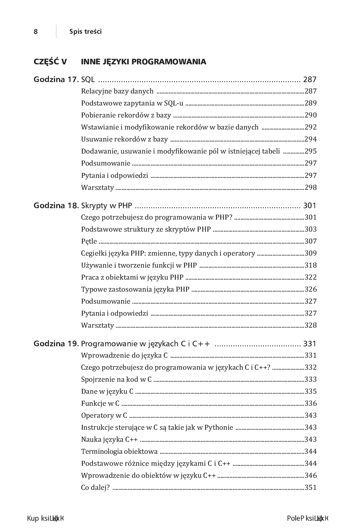 Fragment „Programowanie dla początkujących w 24 godziny. Wydanie IV” — strona 8 z 30