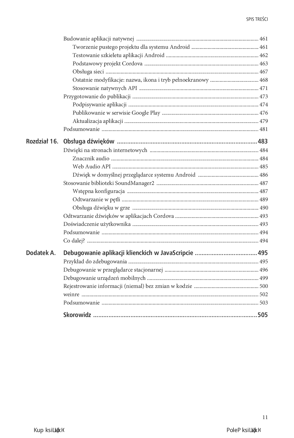 Fragment „Profesjonalne tworzenie gier internetowych dla systemu Android w językach HTML5, CSS3 i JavaScript” — strona 9 z 30