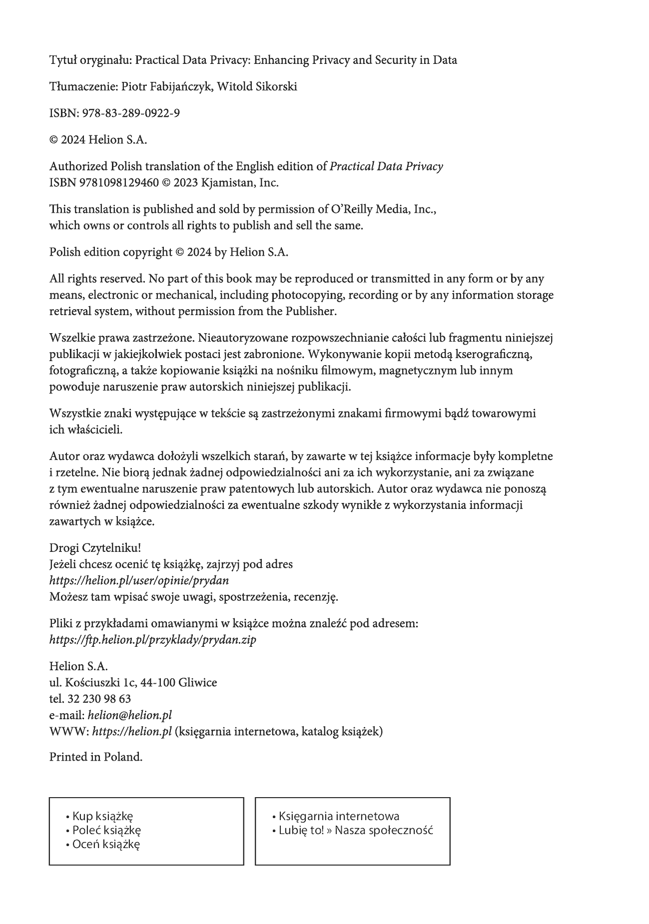 Fragment „Prywatność danych w praktyce. Skuteczna ochrona prywatności i bezpieczeństwa danych” — strona 2 z 30
