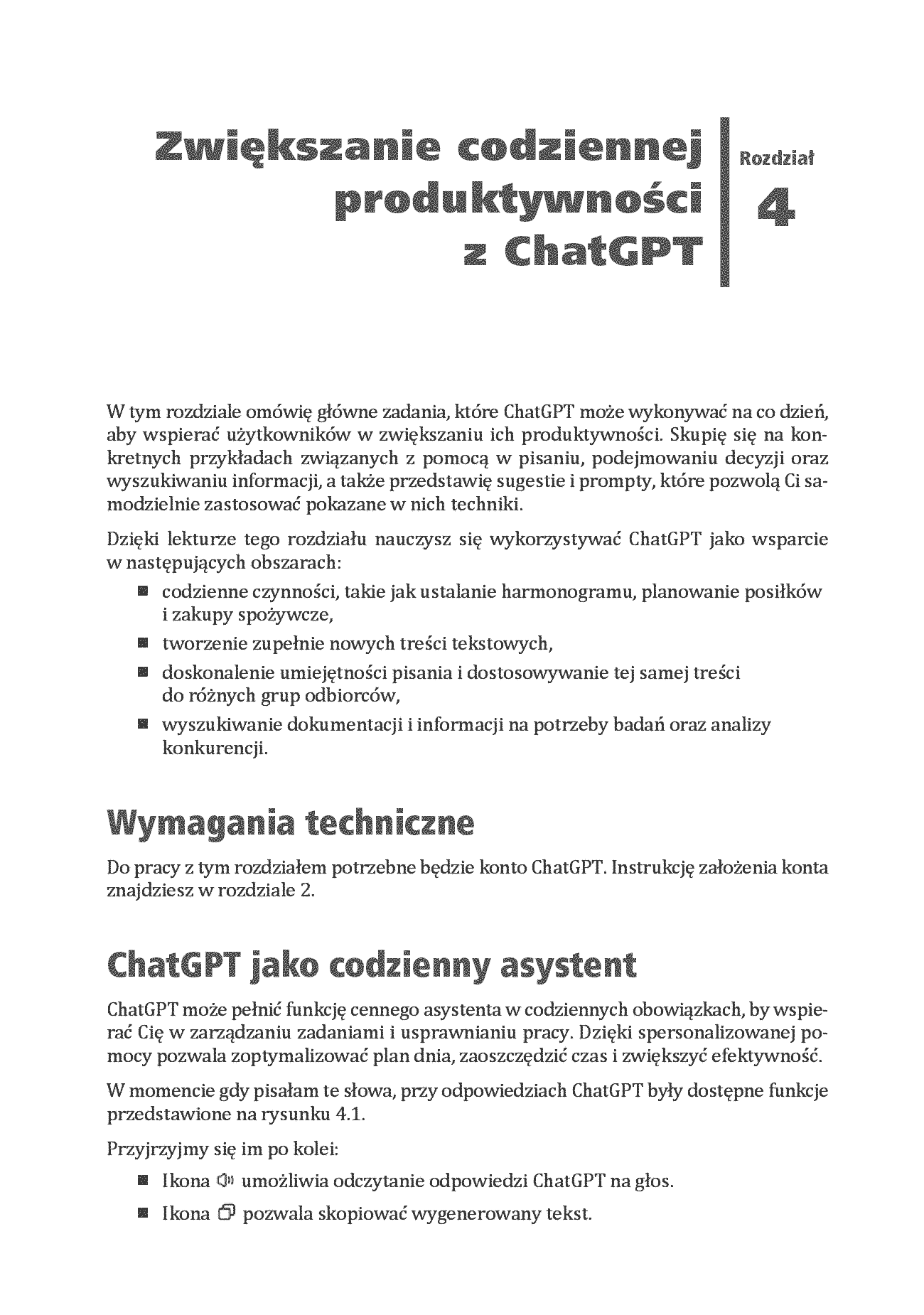 Fragment „Praktyczne zastosowania generatywnej AI i ChatGPT. Wykorzystaj potencjał inżynierii promptów z technologiami OpenAI dla zwiększenia produktywności i kreatywności. Wydanie II” — strona 9 z 30