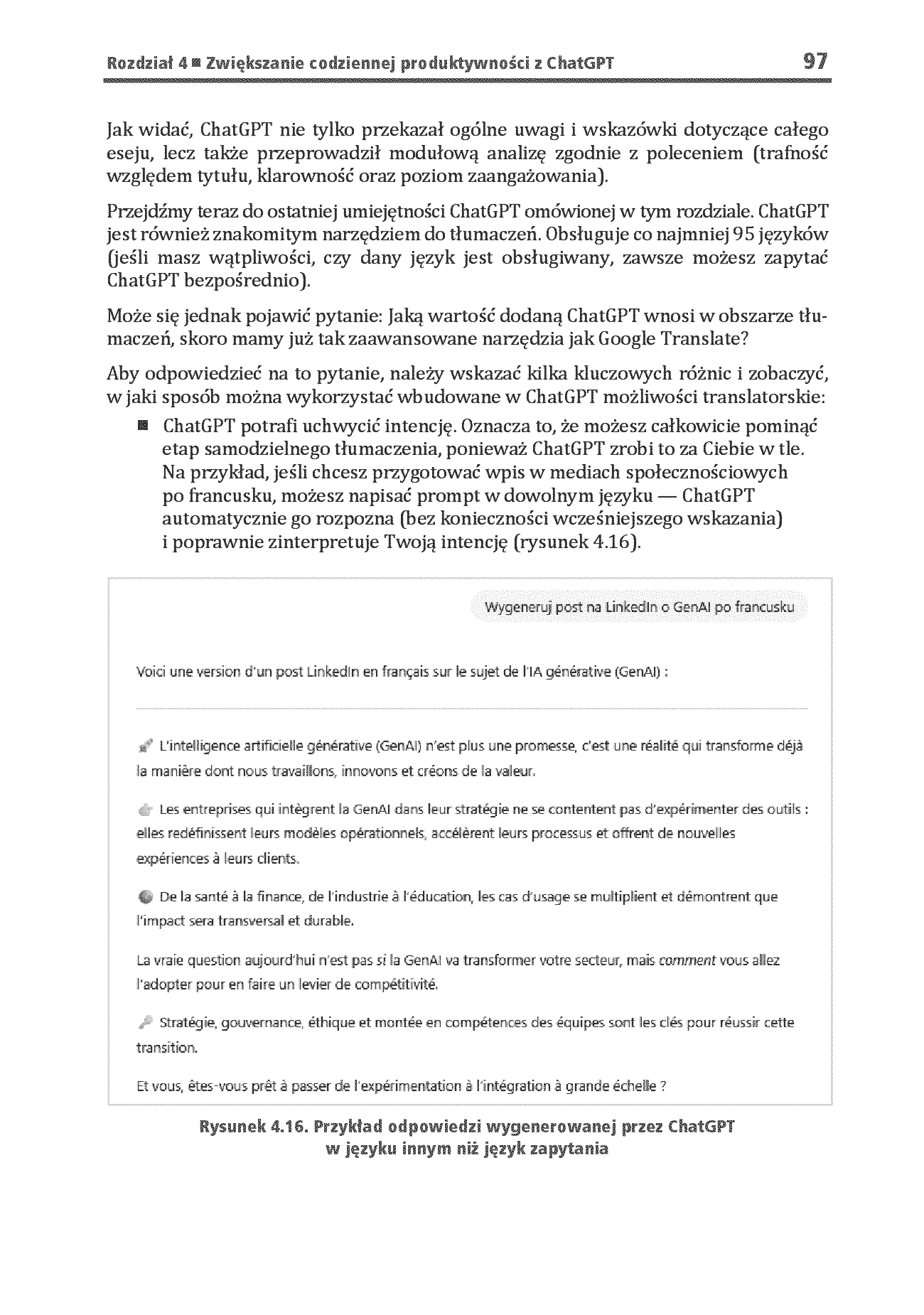 Fragment „Praktyczne zastosowania generatywnej AI i ChatGPT. Wykorzystaj potencjał inżynierii promptów z technologiami OpenAI dla zwiększenia produktywności i kreatywności. Wydanie II” — strona 23 z 30