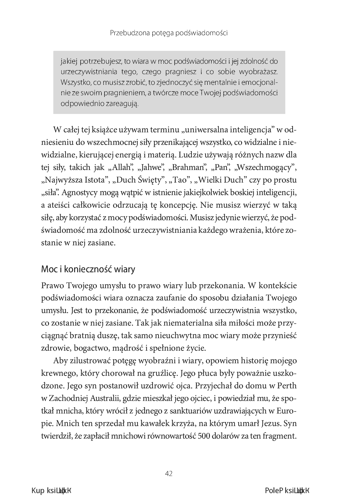 Fragment „Przebudzona potęga podświadomości. Sztuka afirmacji i techniki zmiany” — strona 20 z 30